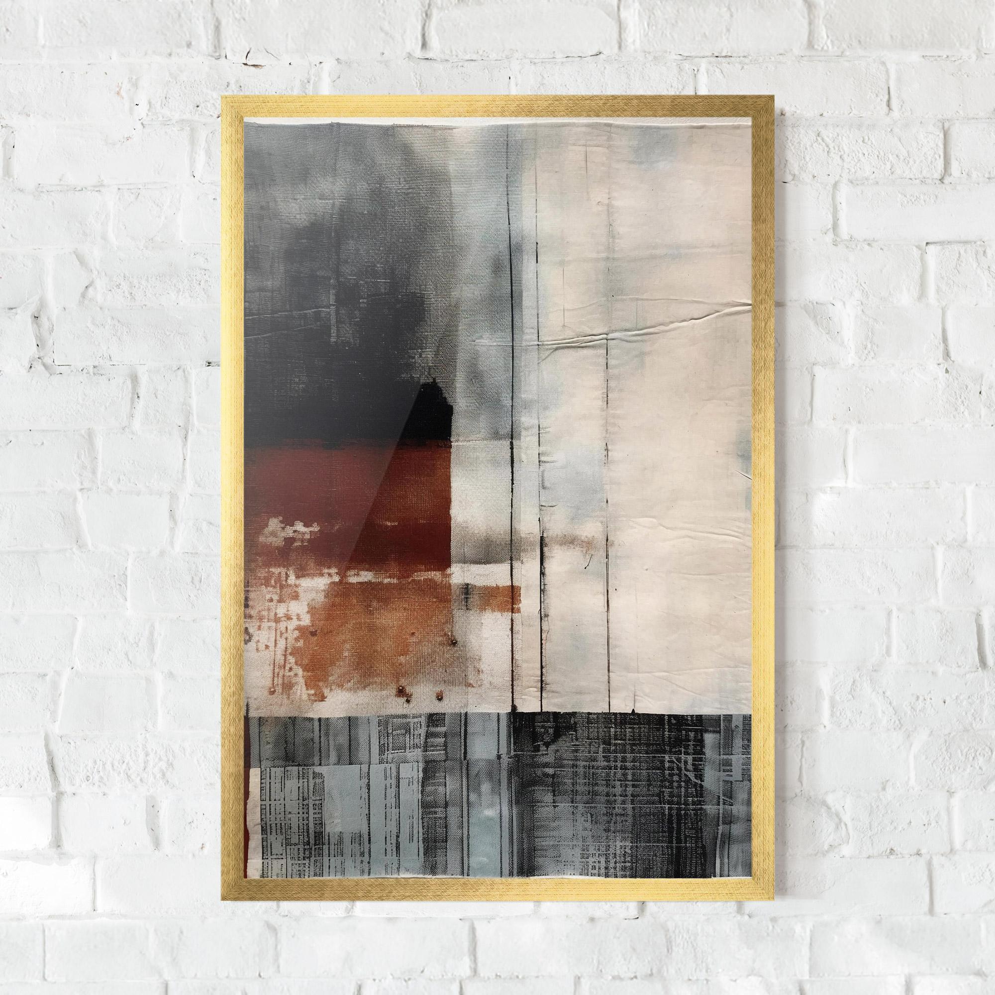 Keretezett Poszter Abstract Painting mockup 0