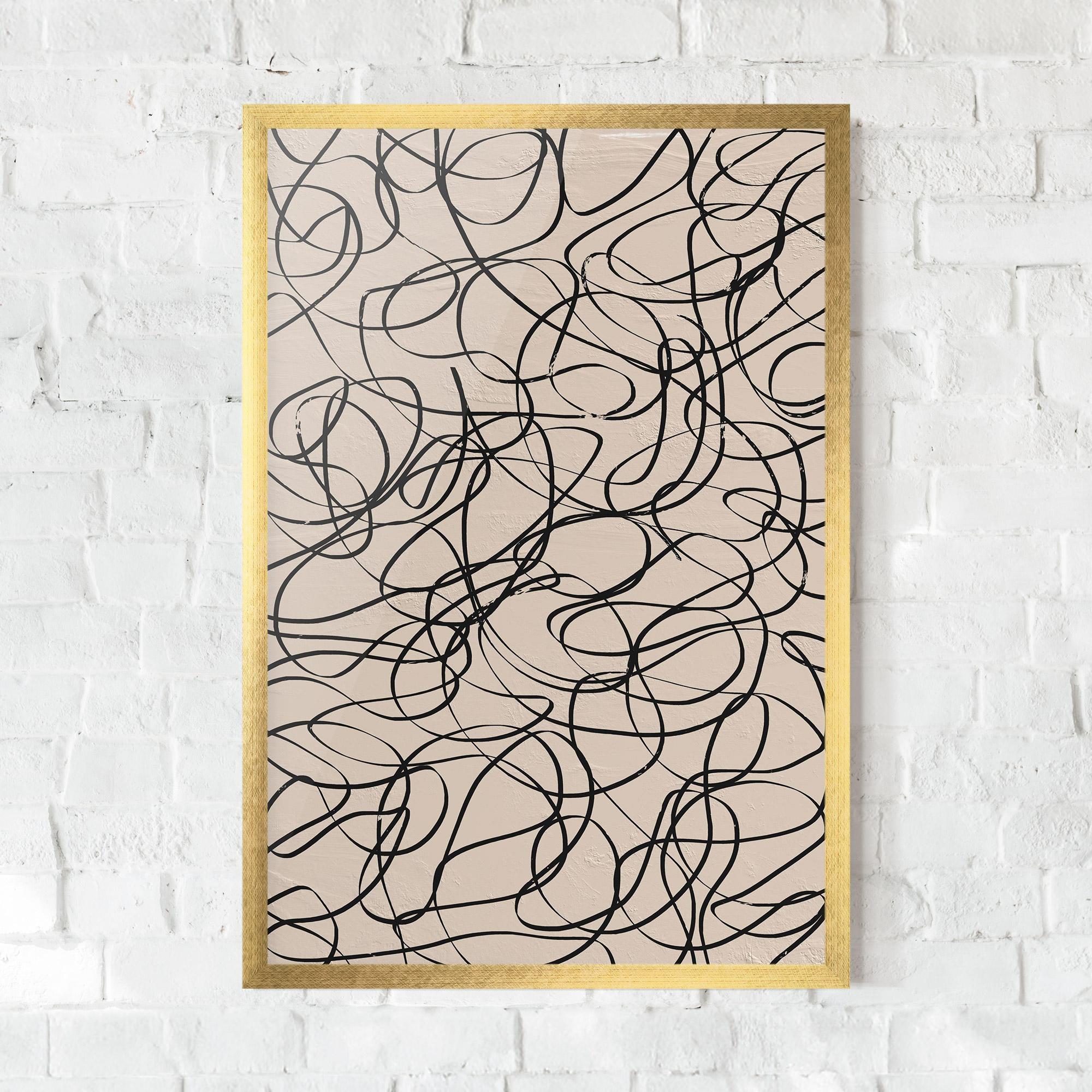 Keretezett Poszter Hand Painted Pattern mockup 0