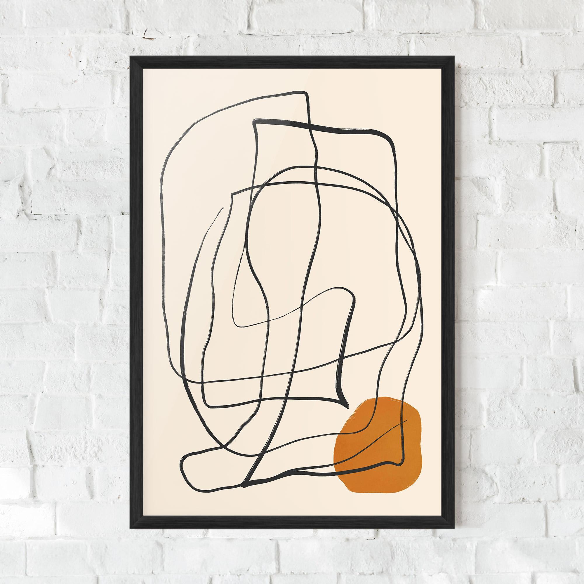 Keretezett Poszter Handdrawn Lines mockup 0