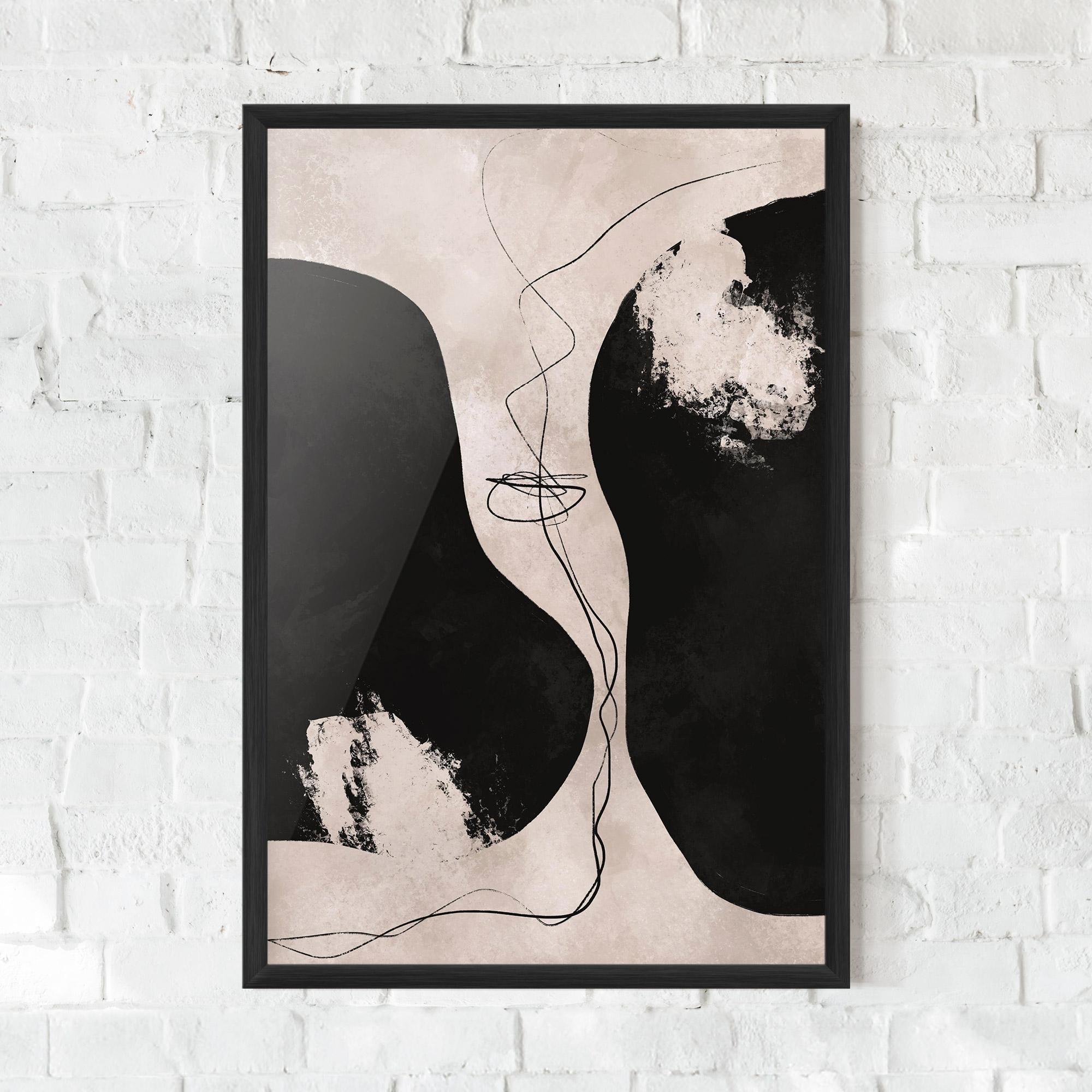 Keretezett Poszter Modern Brushstrokes mockup 0