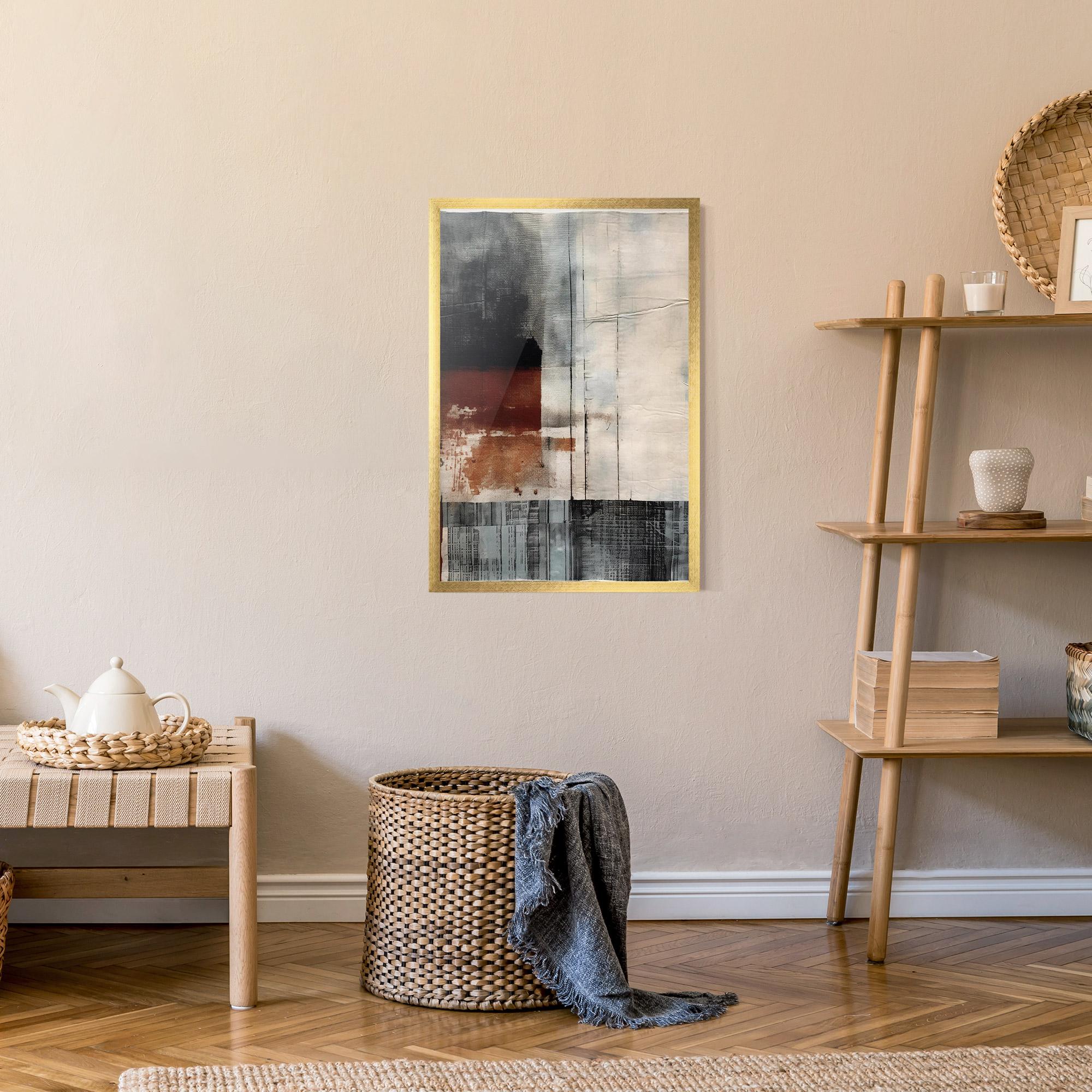 Keretezett Poszter Abstract Painting mockup 9