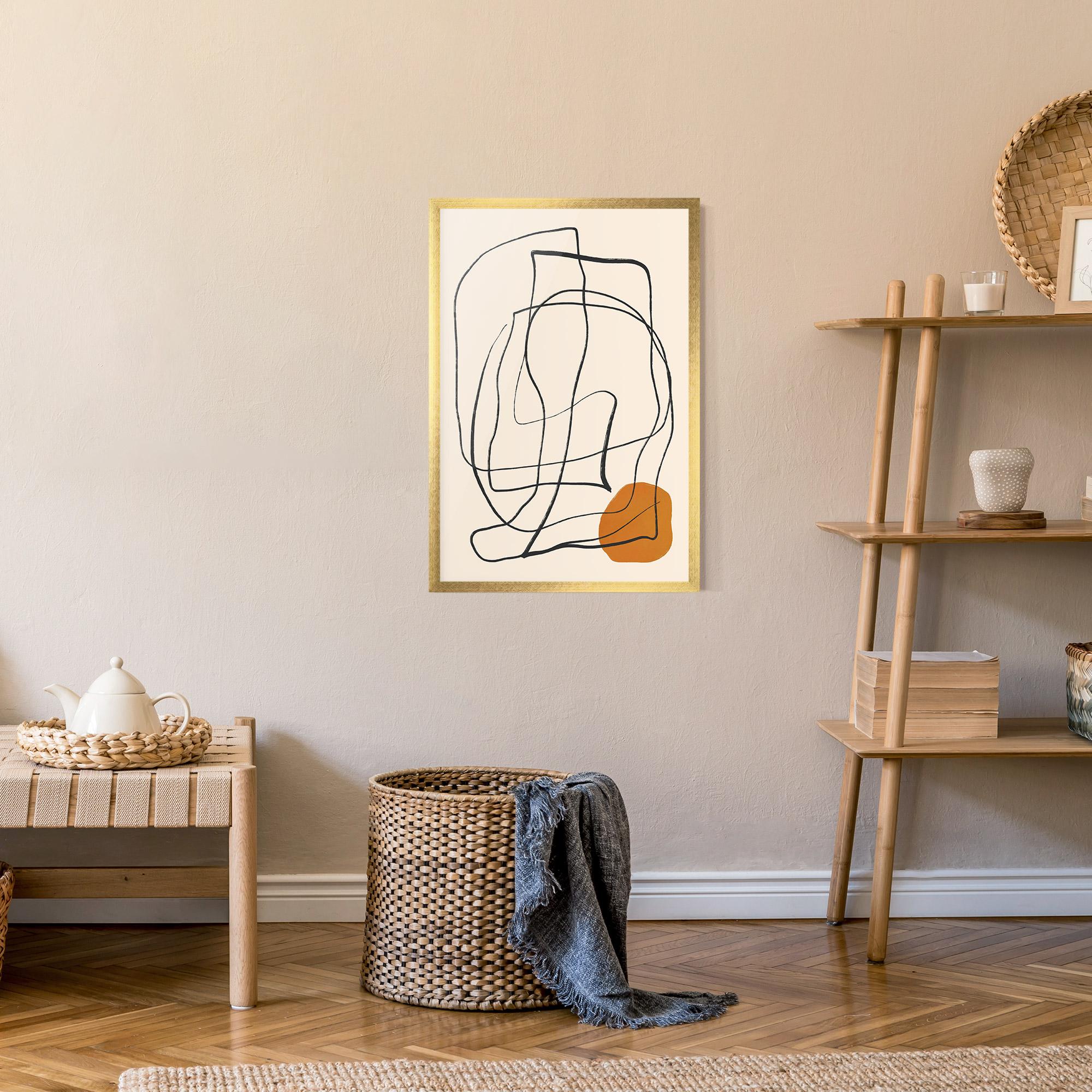 Keretezett Poszter Handdrawn Lines mockup 9