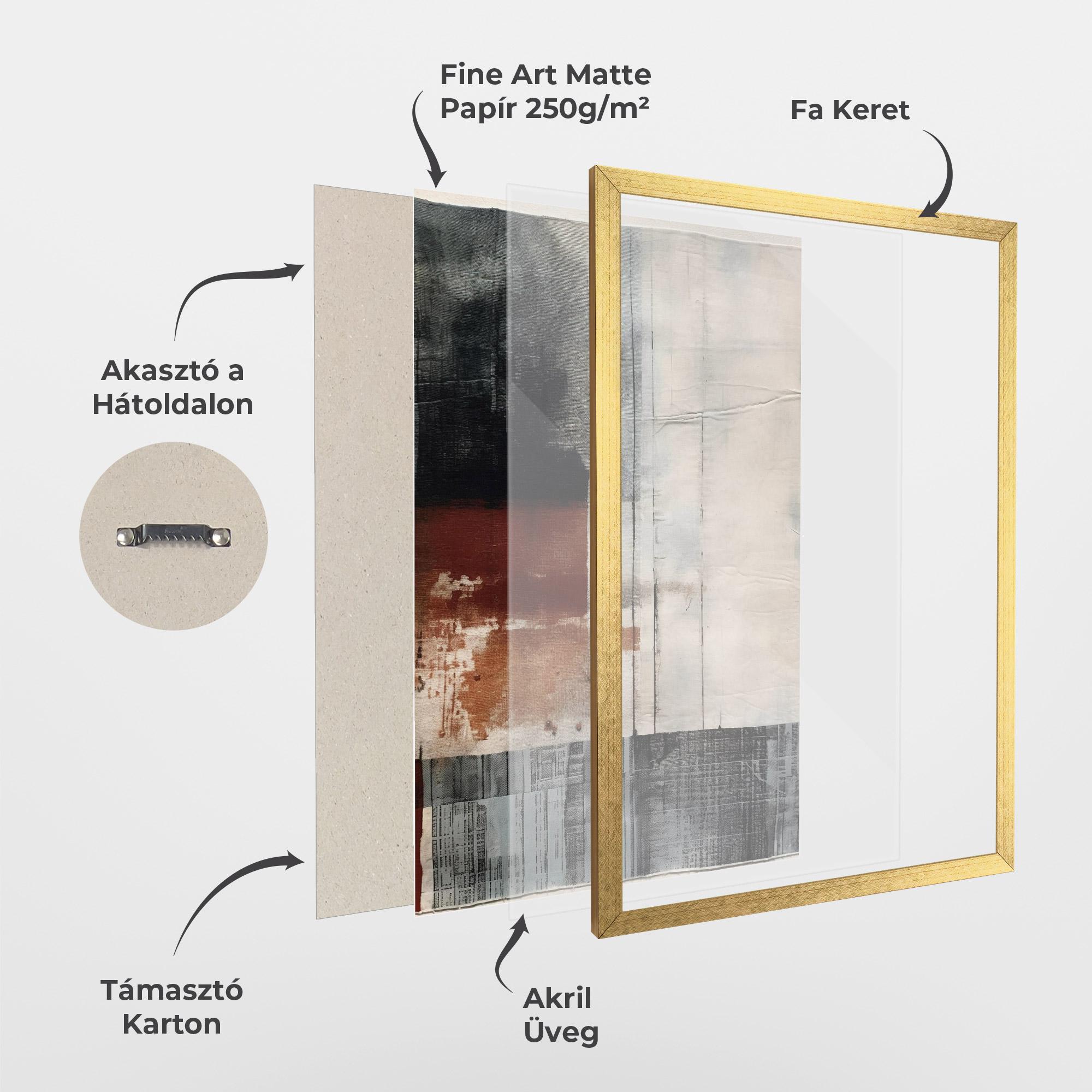 Keretezett Poszter Abstract Painting mockup 1