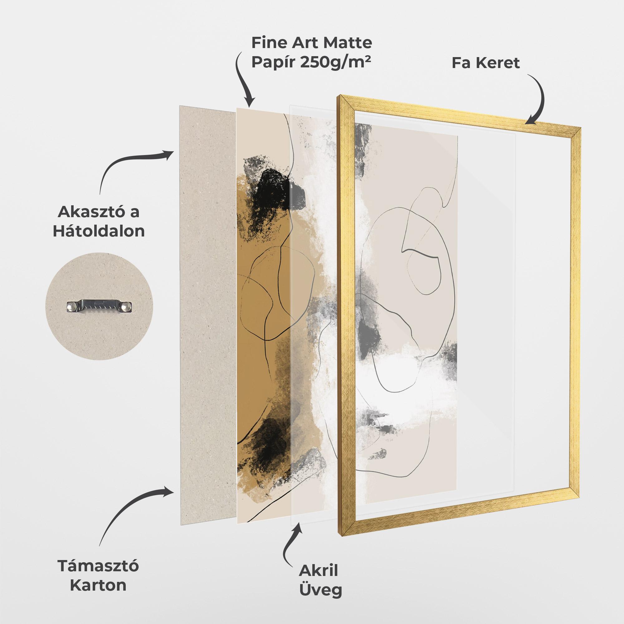 Keretezett Poszter Unique Acrylic Paintings mockup 1