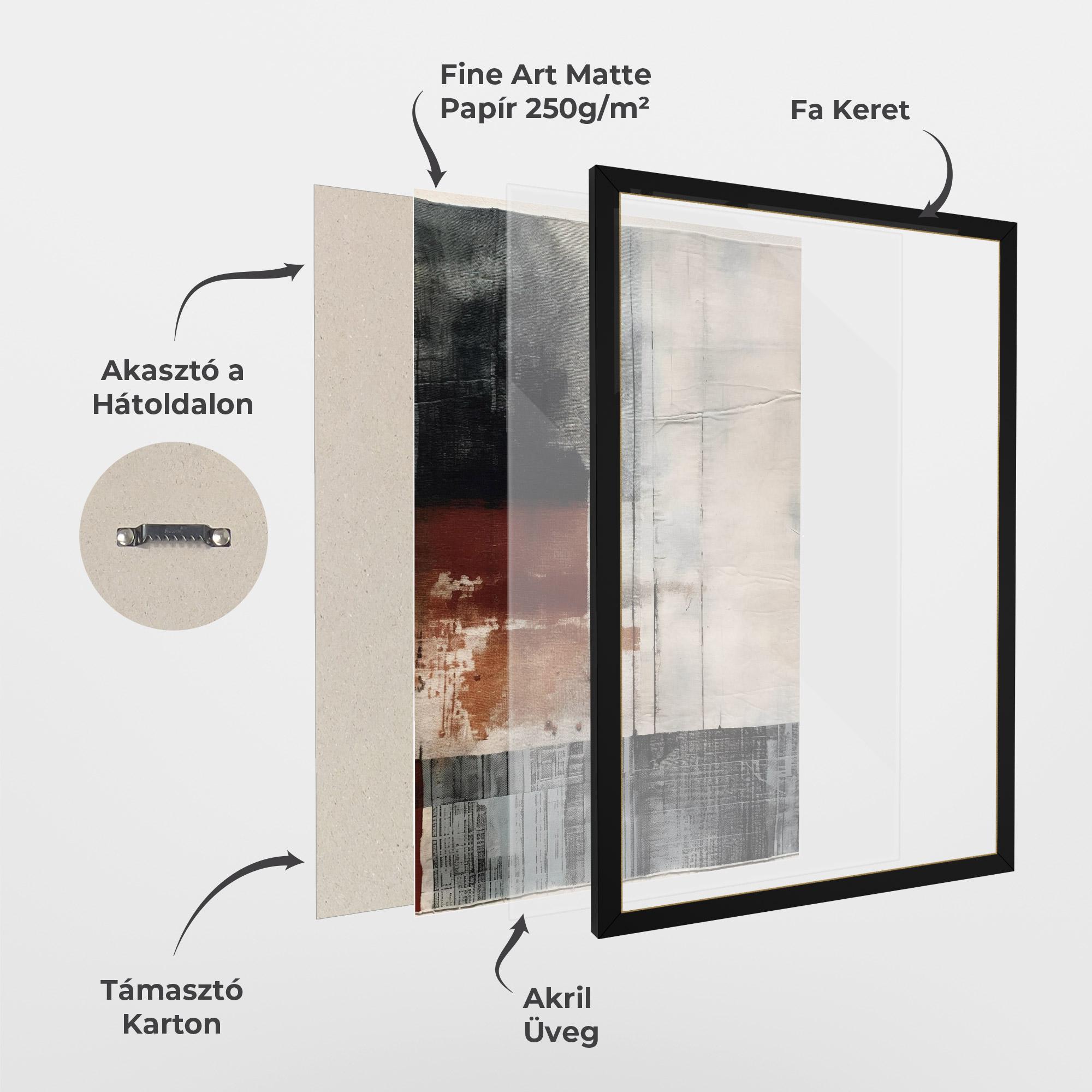 Keretezett Poszter Abstract Painting mockup 1