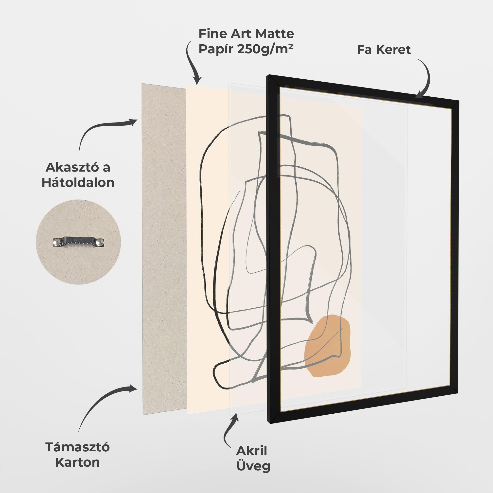 Keretezett Poszter Handdrawn Lines mockup 1