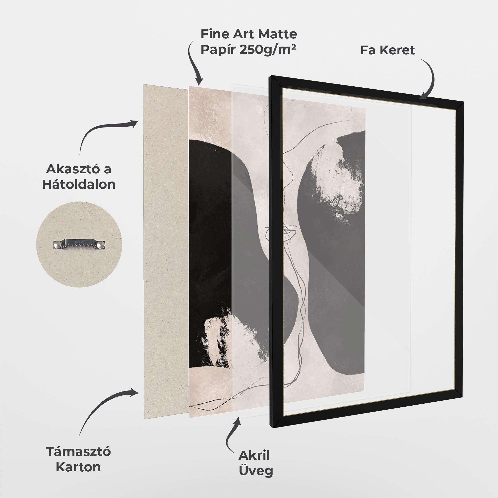 Keretezett Poszter Modern Brushstrokes mockup 1