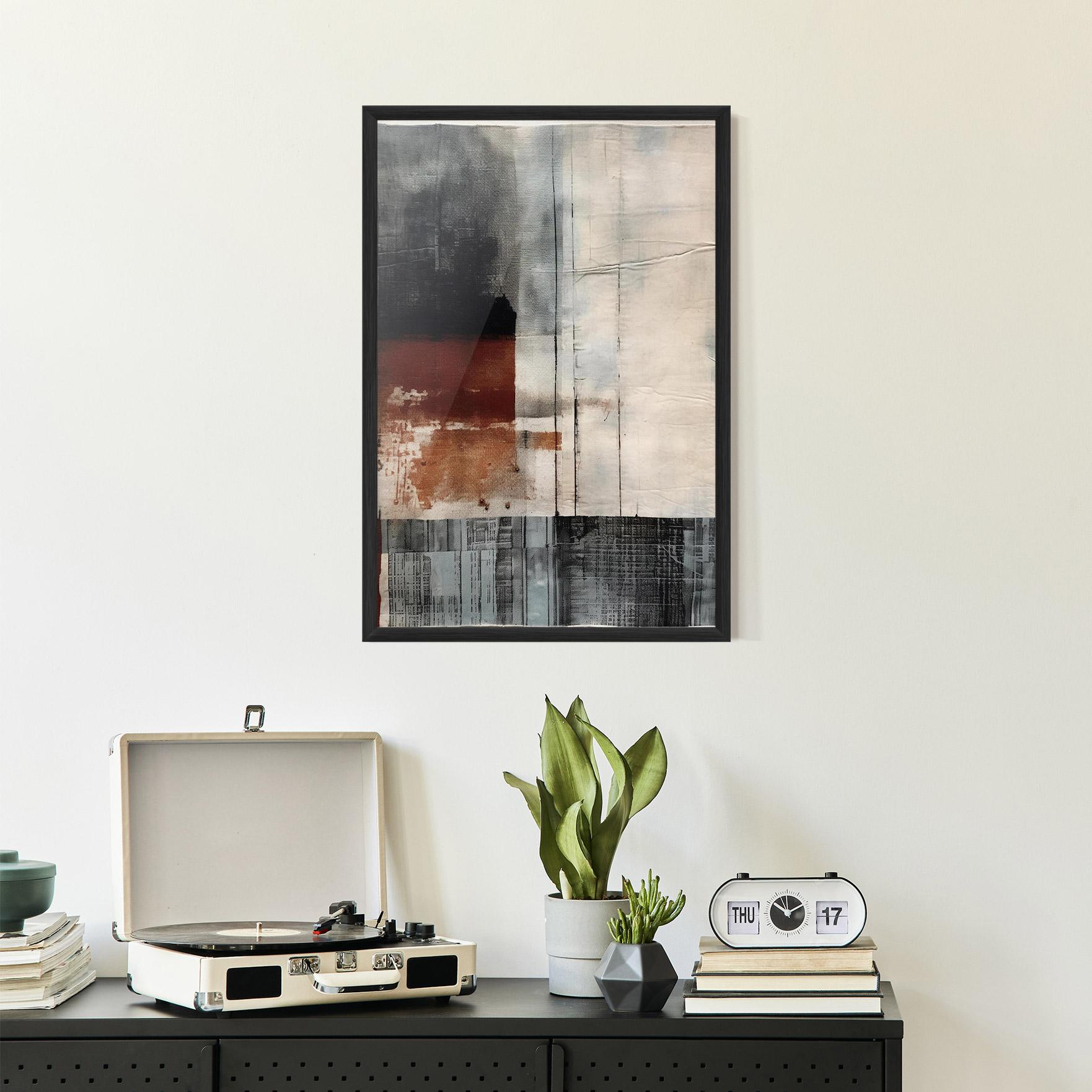 Keretezett Poszter Abstract Painting mockup 2