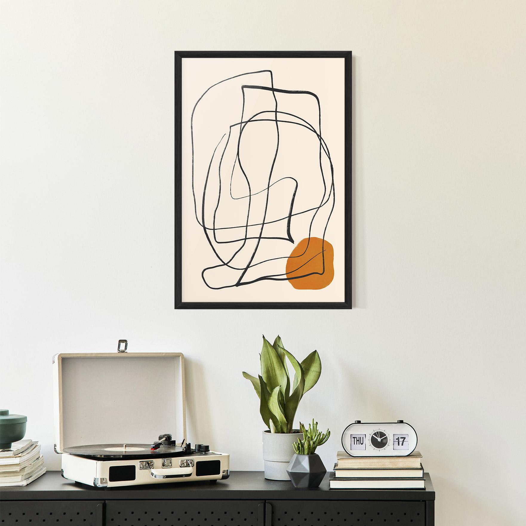 Keretezett Poszter Handdrawn Lines mockup 2