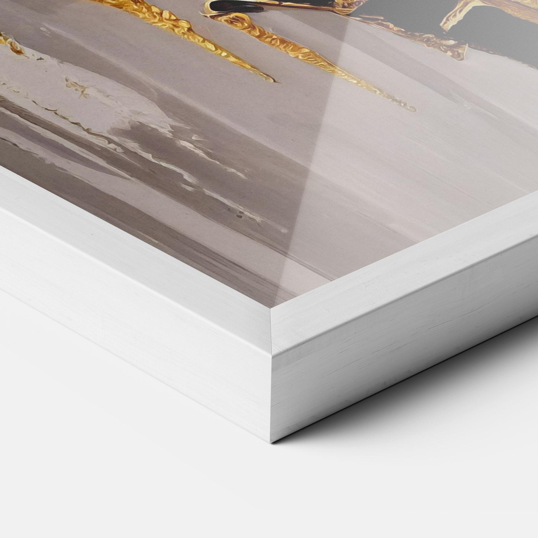 Keretezett Poszter Balck With Gold Leafs mockup 3