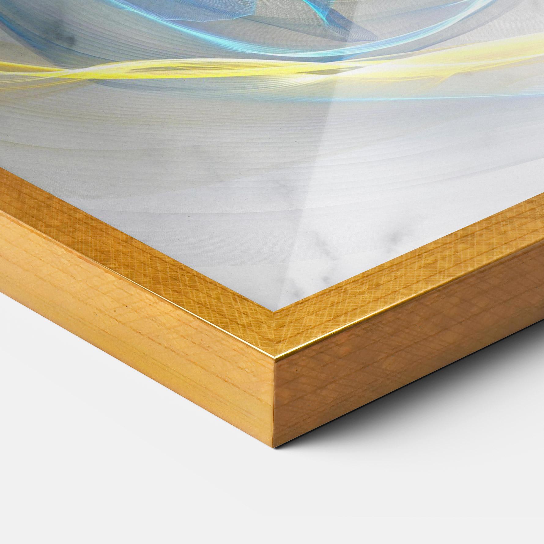 Keretezett Poszter Abstract Golden Landscape 2 mockup 3