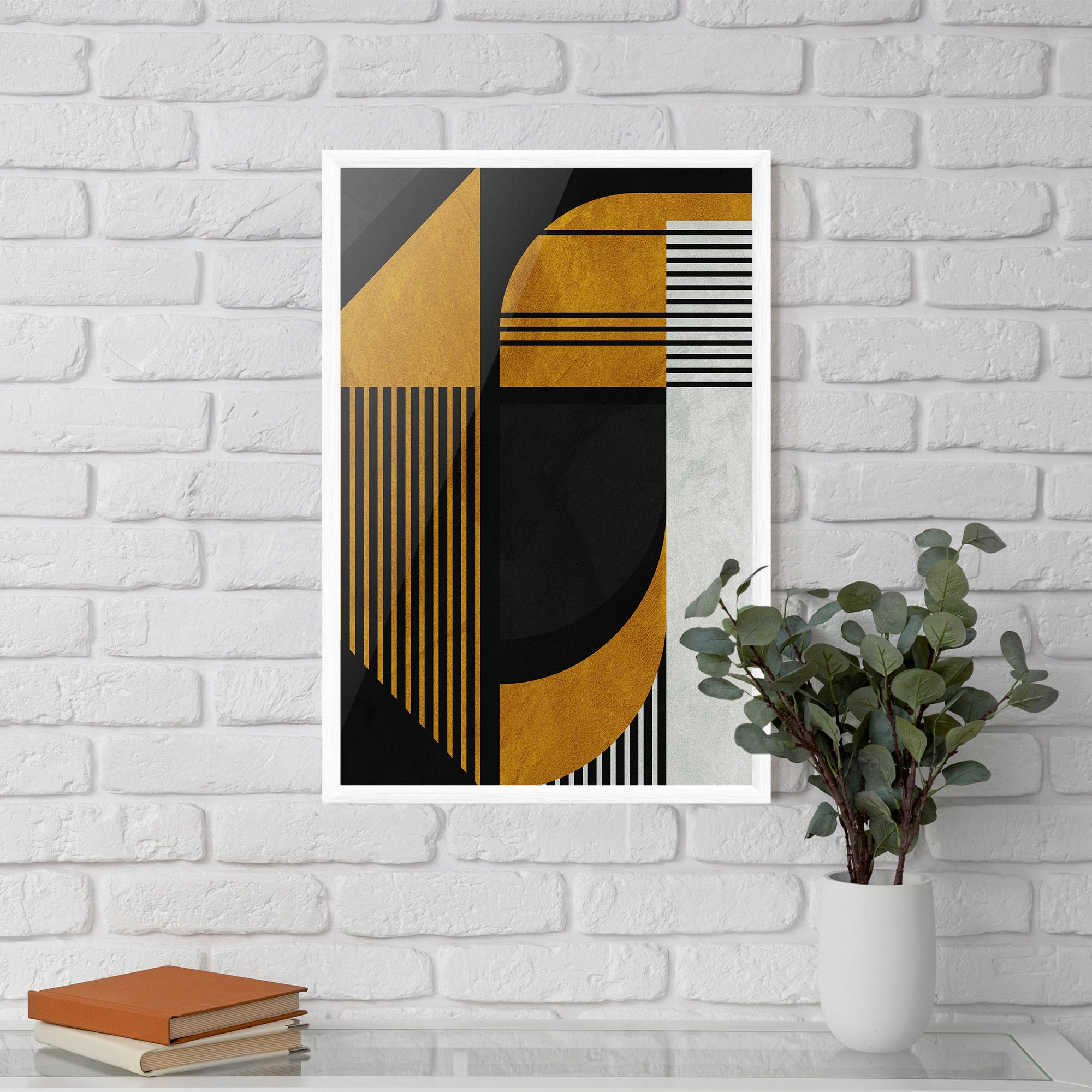 Black Lines On Gold mockup 5