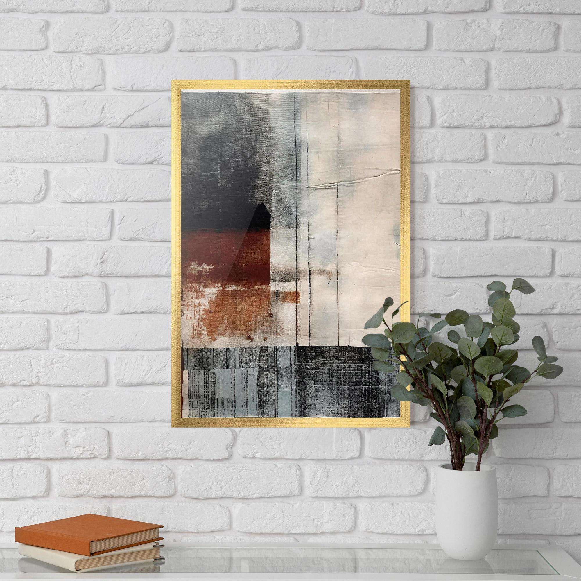 Keretezett Poszter Abstract Painting mockup 5