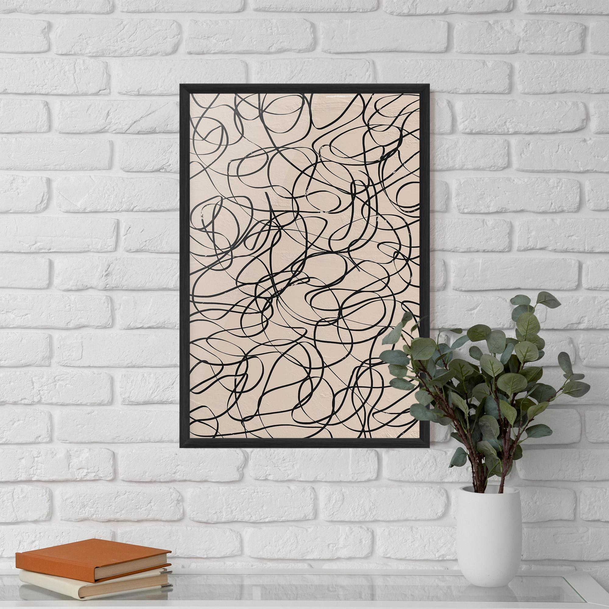 Keretezett Poszter Hand Painted Pattern mockup 5