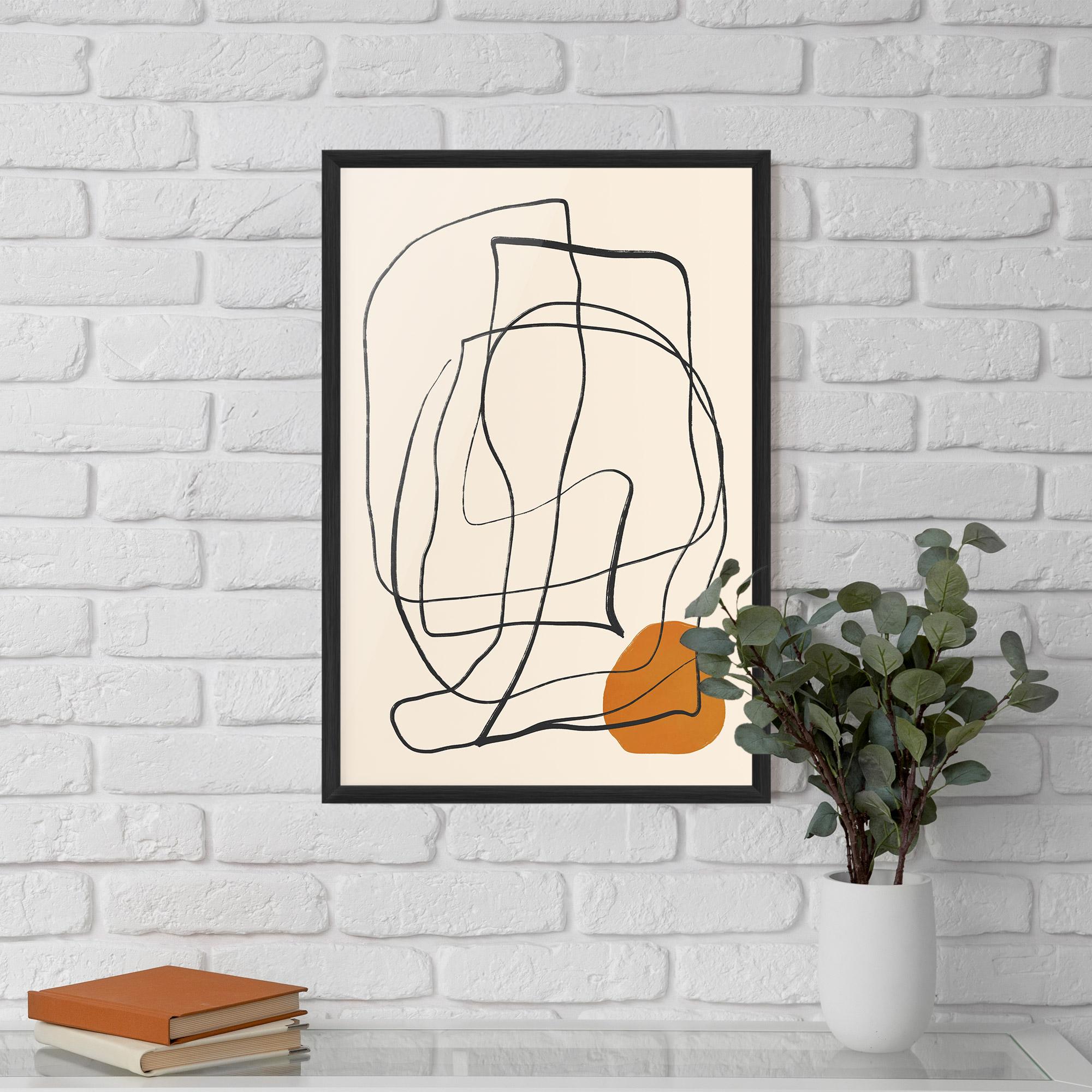 Keretezett Poszter Handdrawn Lines mockup 5