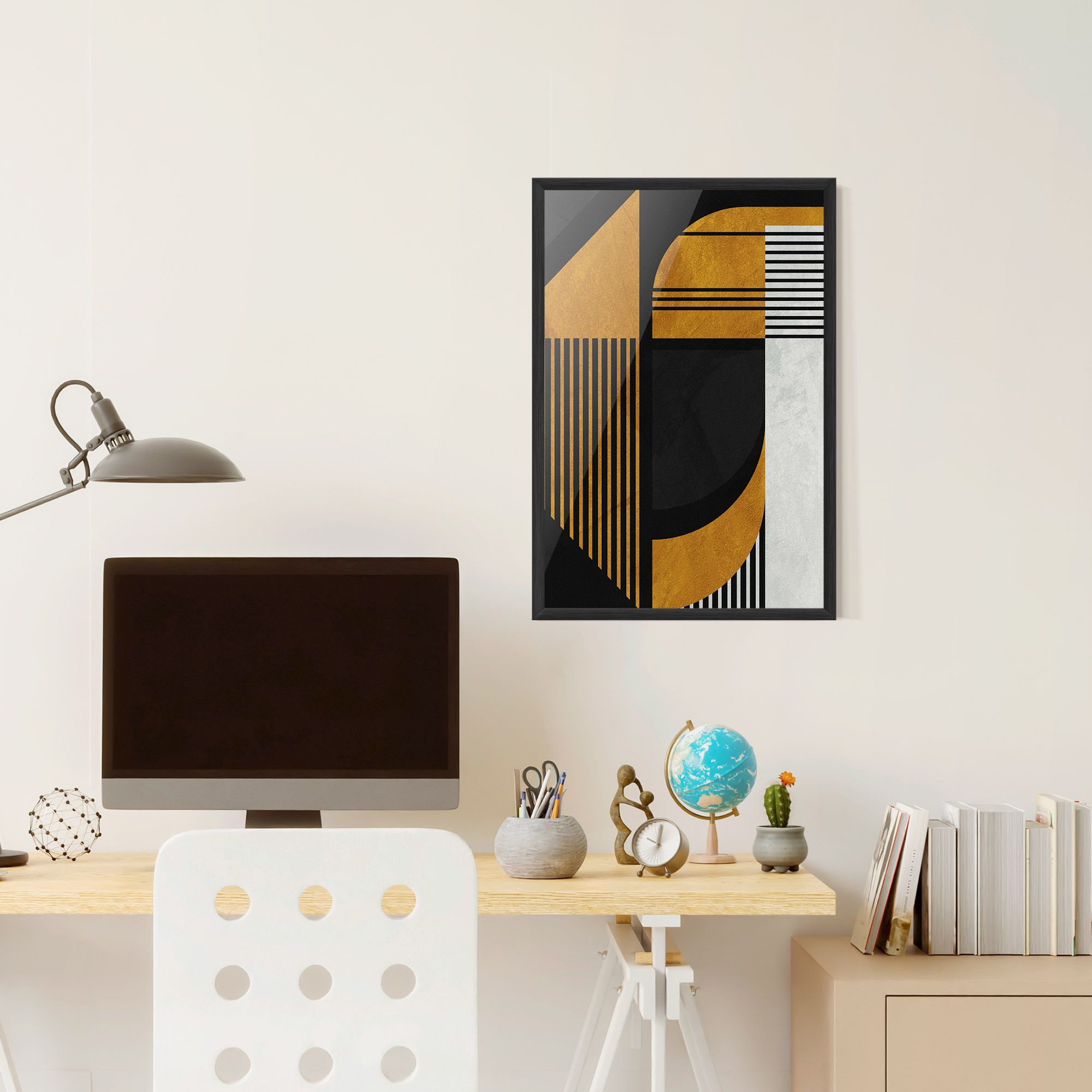 Black Lines On Gold mockup 6