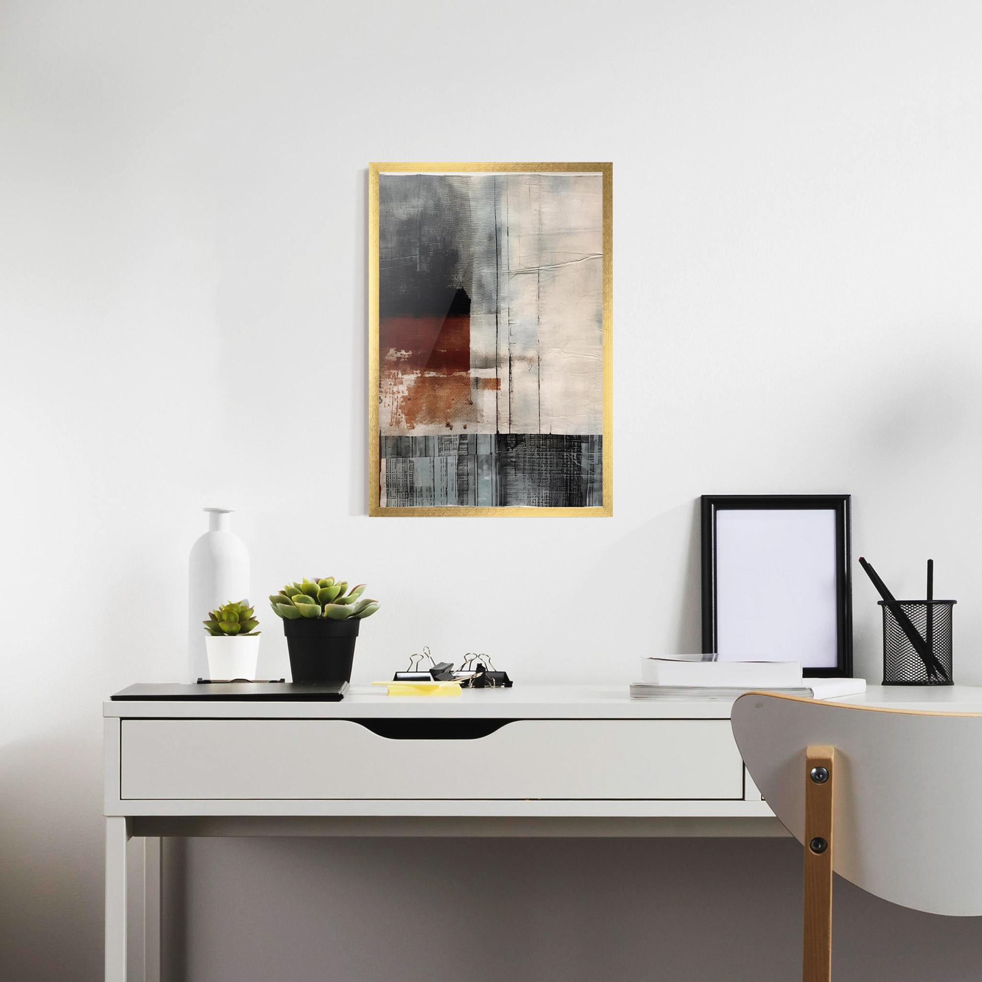 Keretezett Poszter Abstract Painting mockup 7