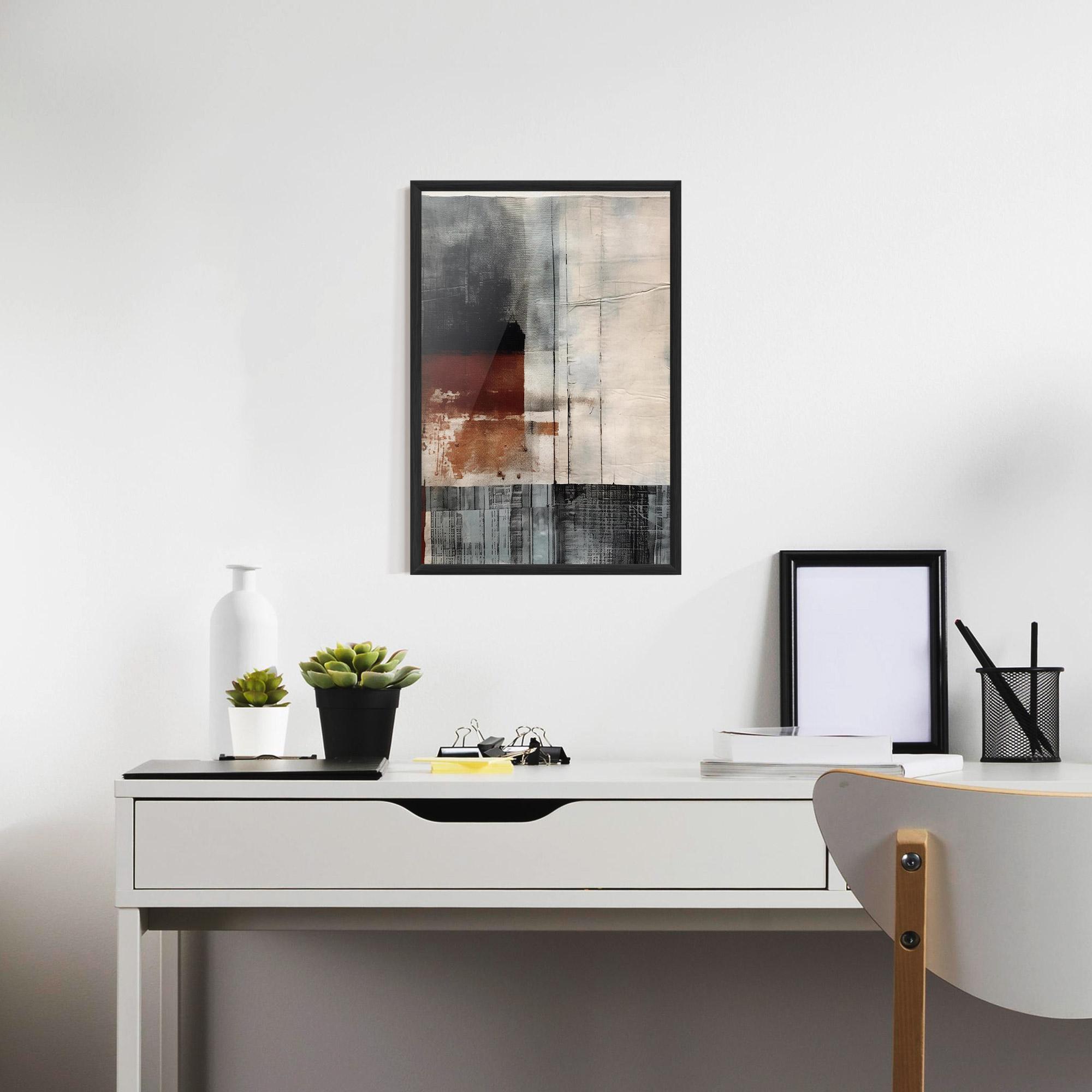 Keretezett Poszter Abstract Painting mockup 7