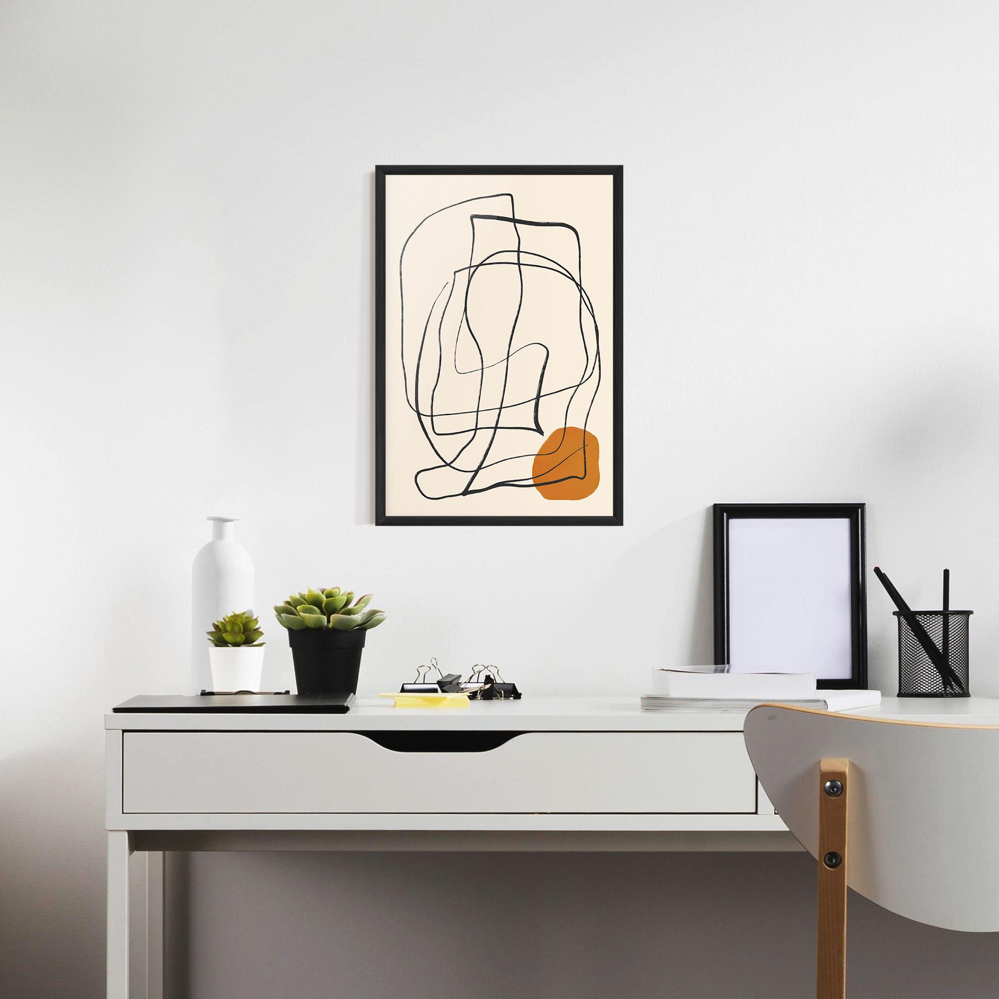 Keretezett Poszter Handdrawn Lines mockup 7