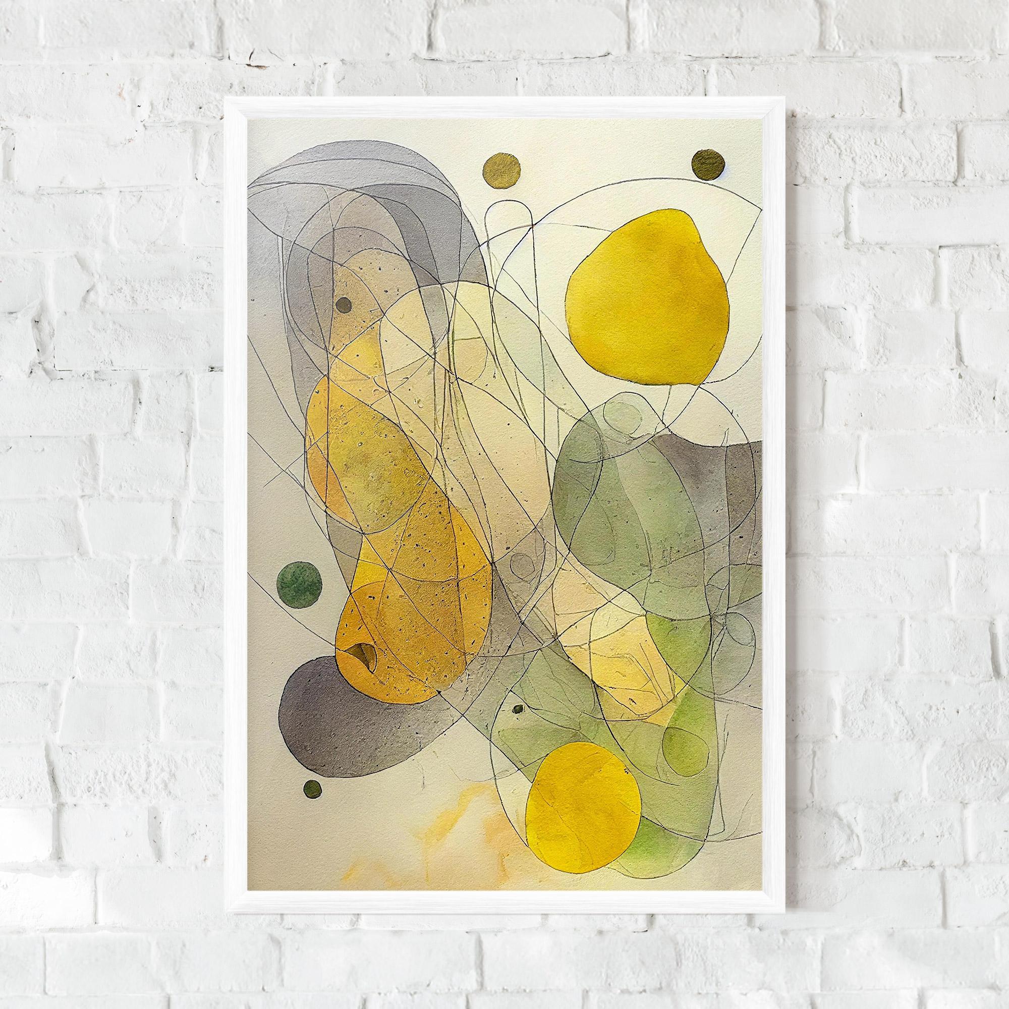 Keretezett Poszter Abstract Lemons mockup 0