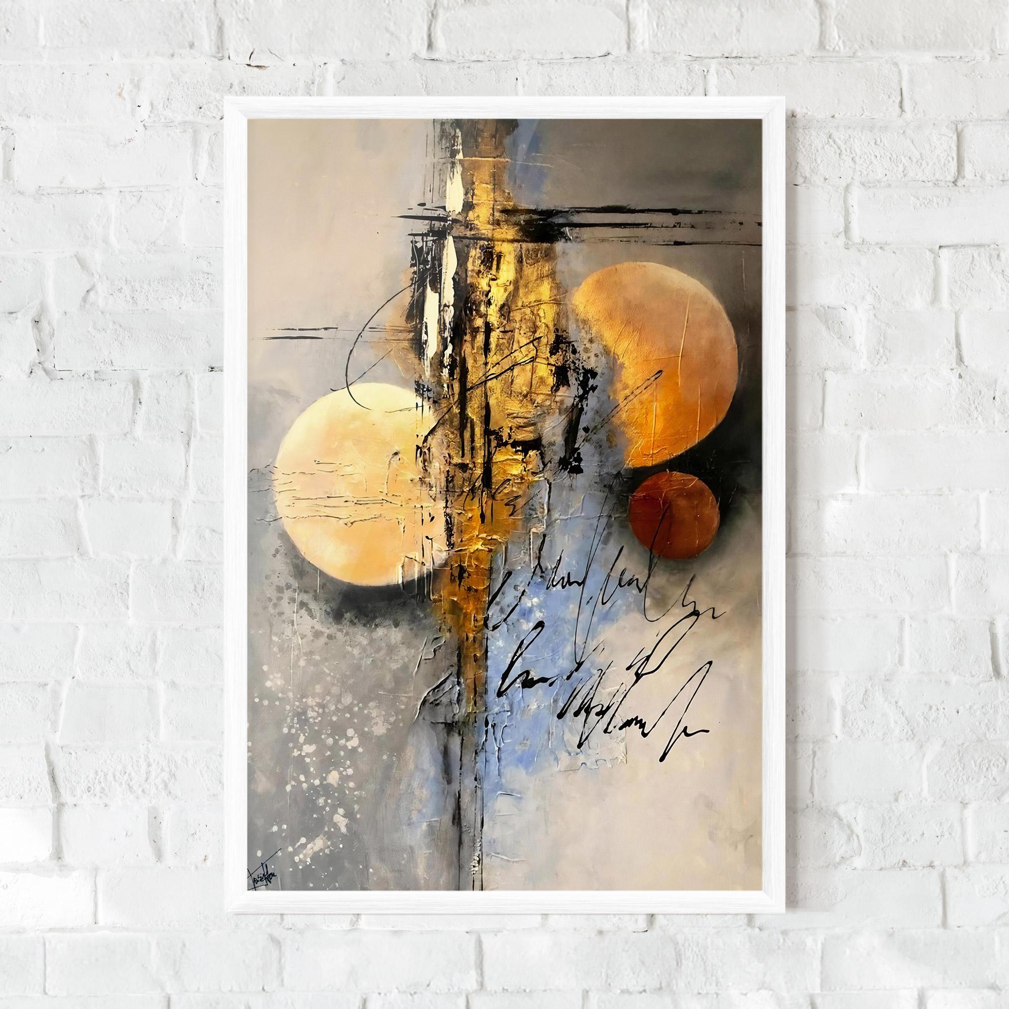 Keretezett Poszter Abstract Moons mockup 0