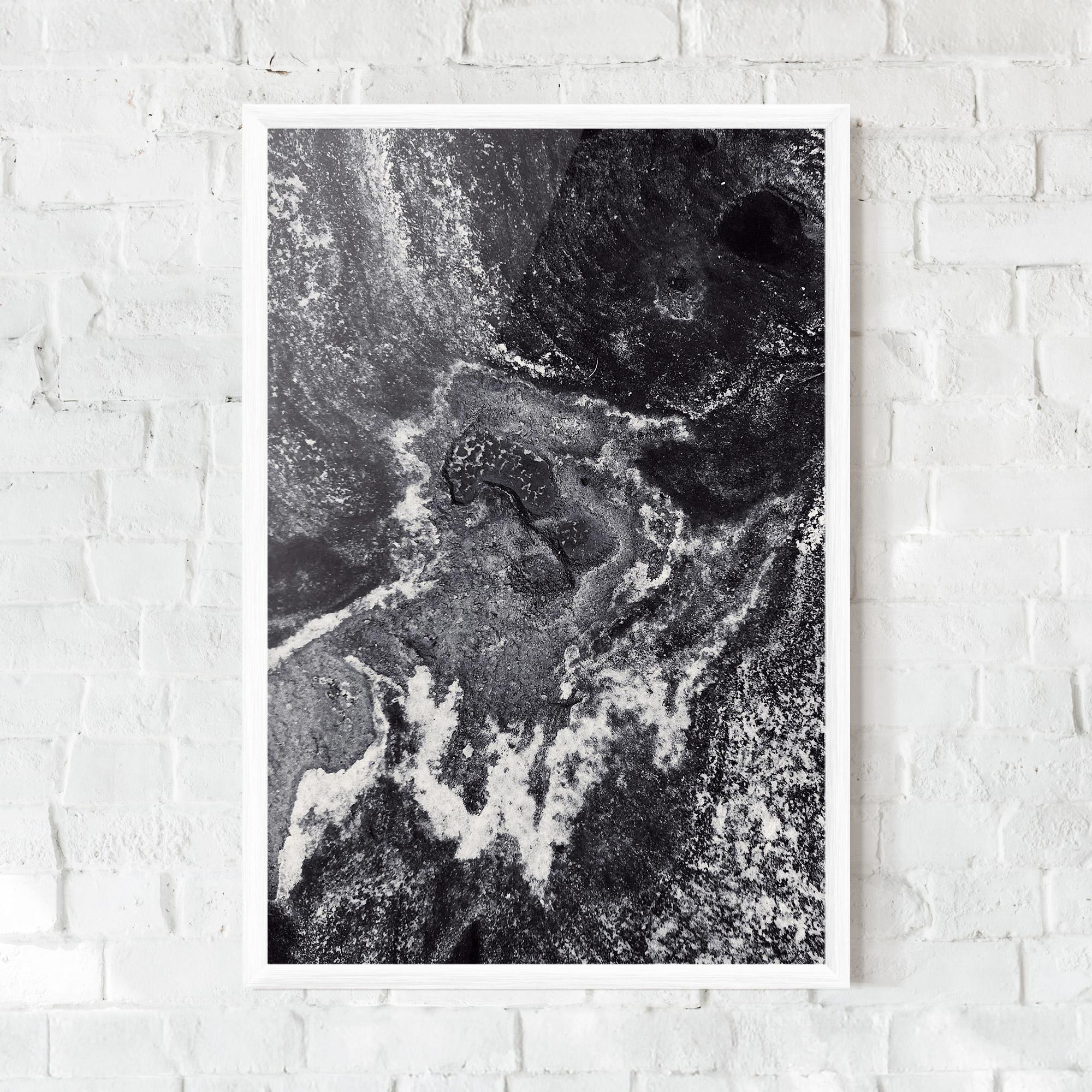 Keretezett Poszter Black And White Abstract mockup 0