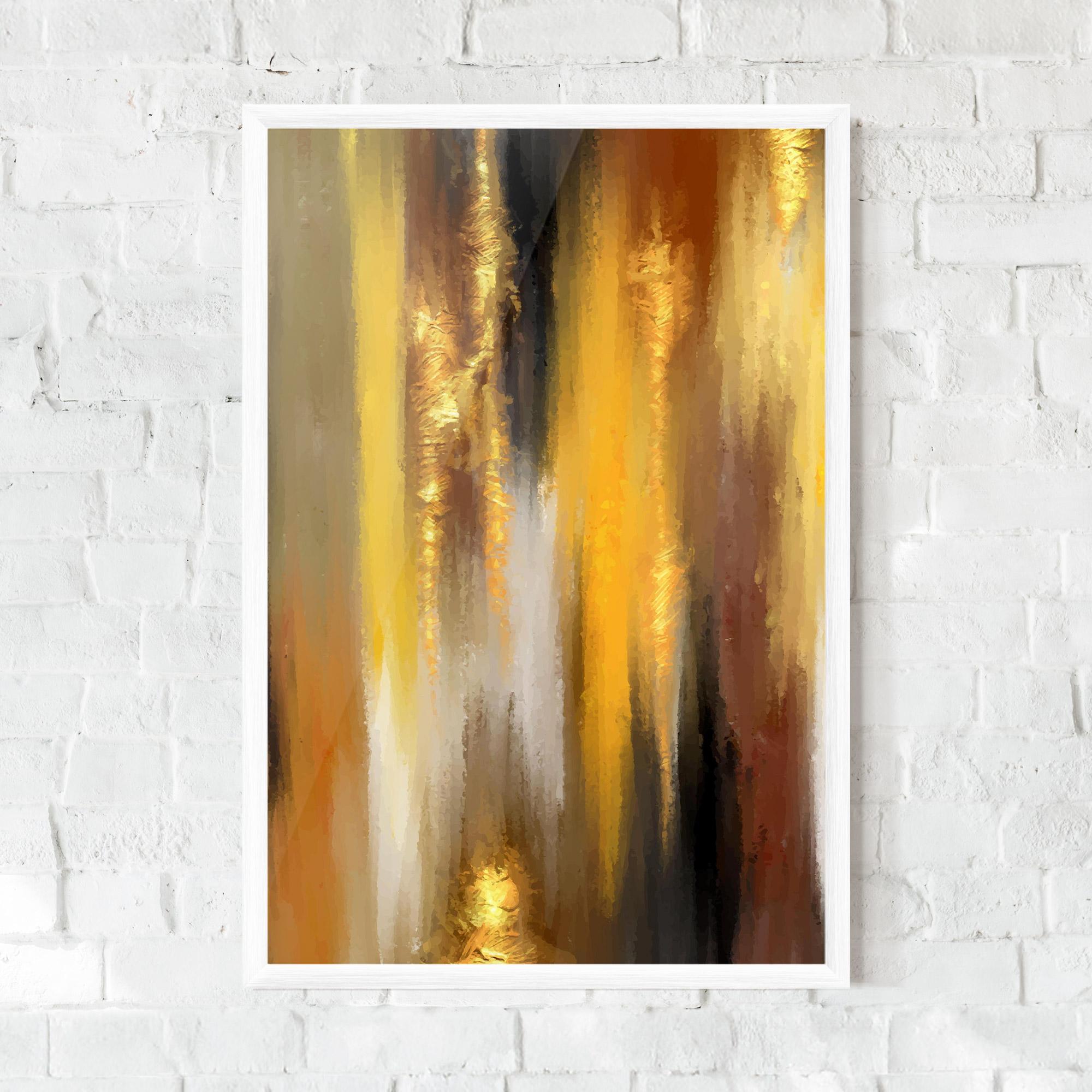 Keretezett Poszter Golden Brown Art mockup 0