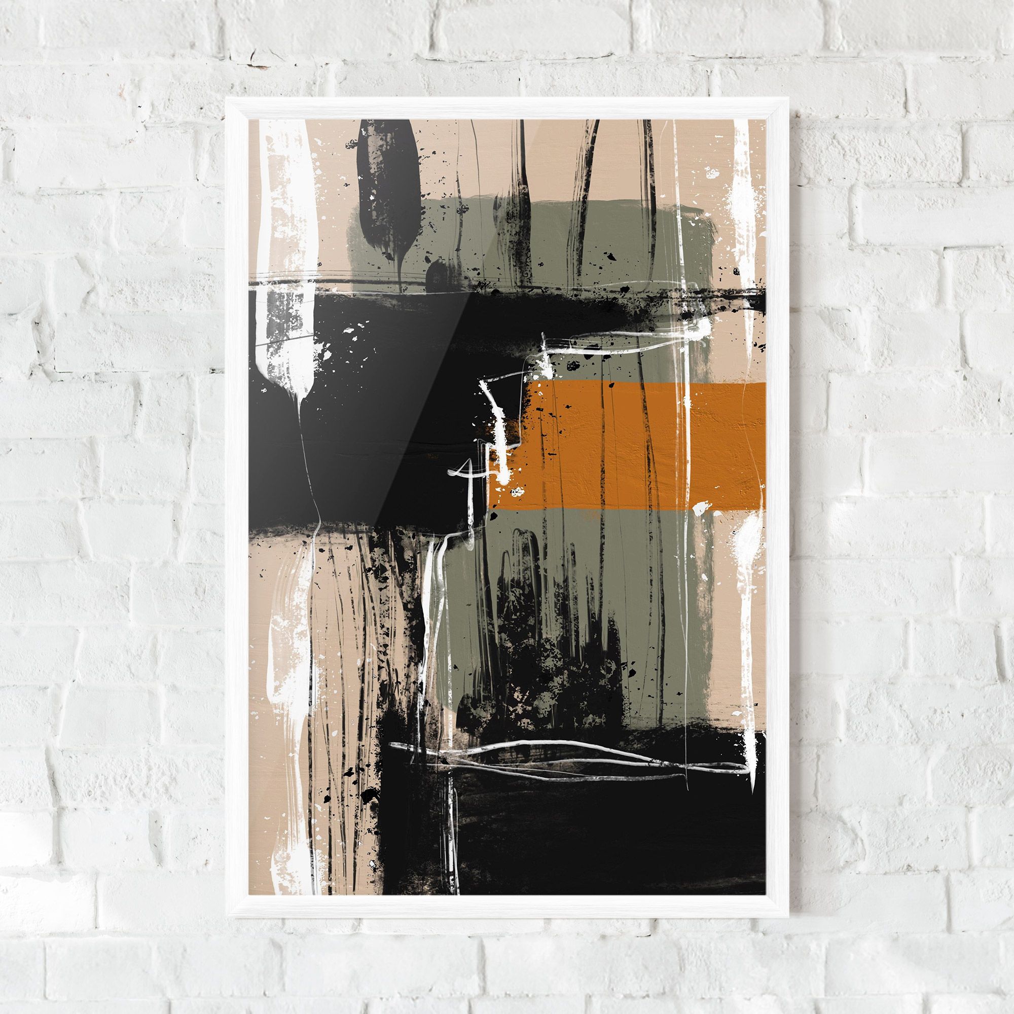 Modern Oil Painting With White mockup 0