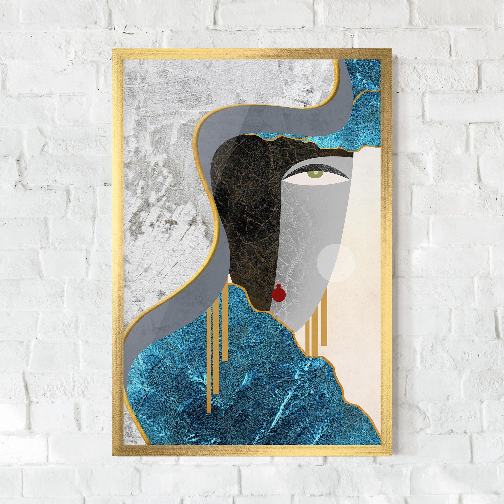 Abstract Blue Face mockup 0