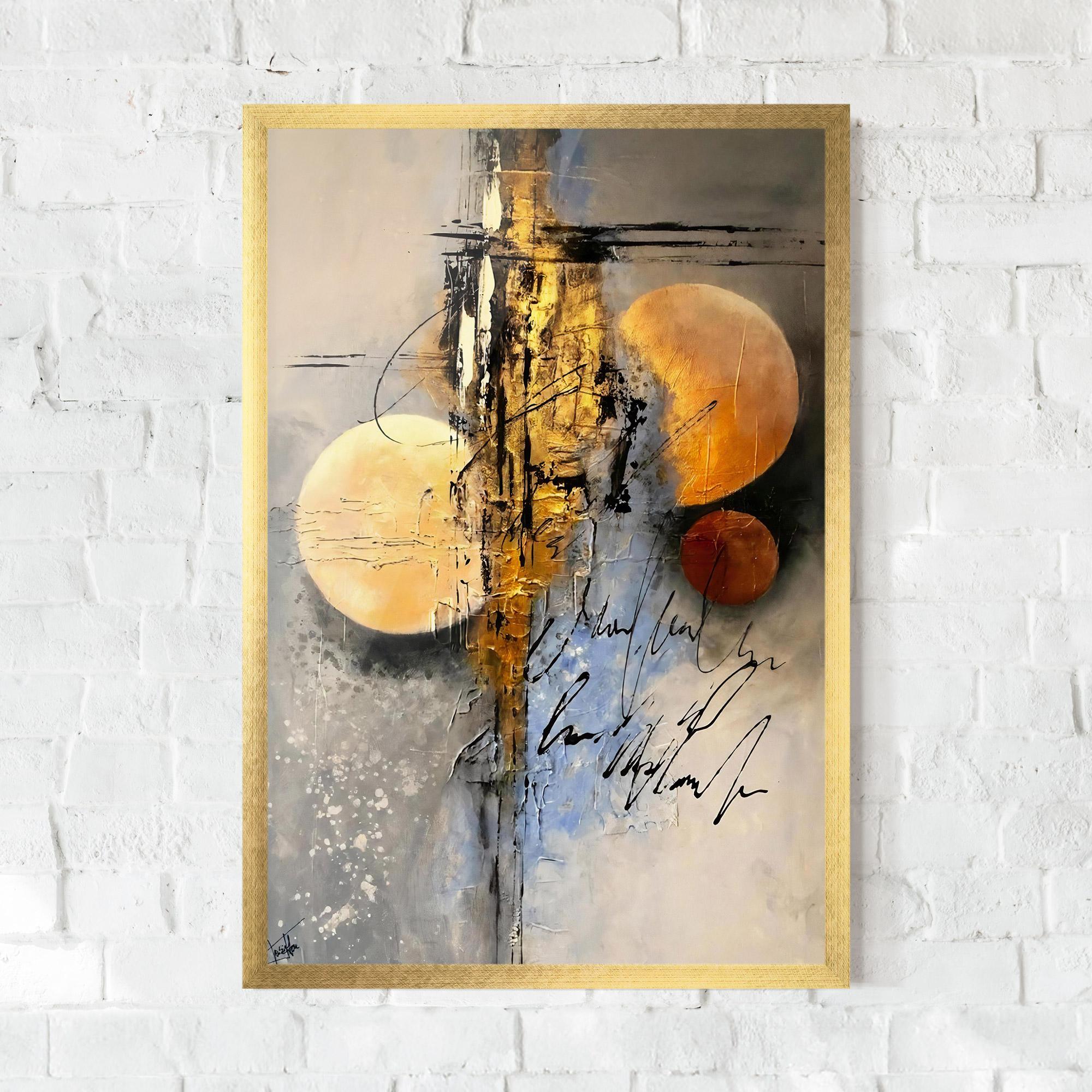 Keretezett Poszter Abstract Moons mockup 0