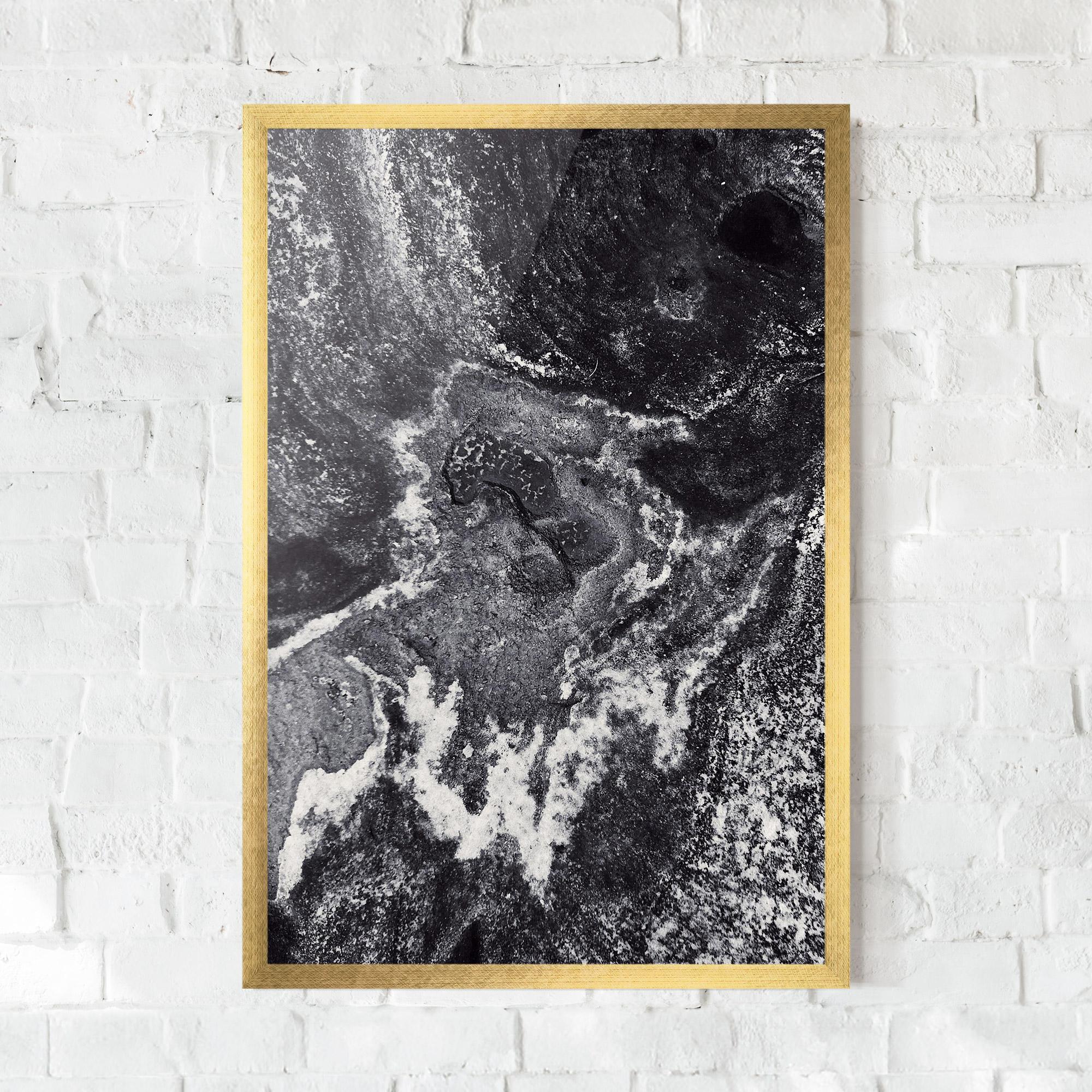 Keretezett Poszter Black And White Abstract mockup 0