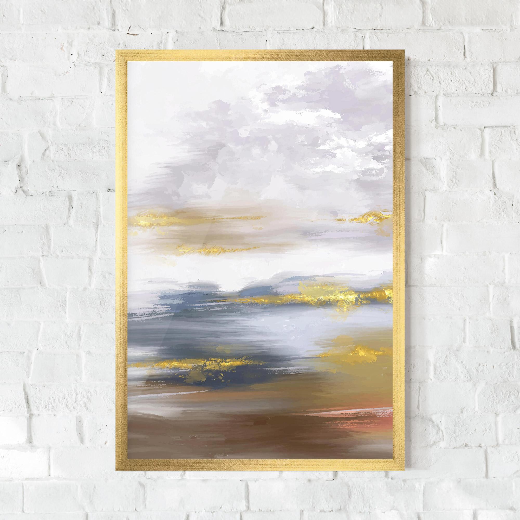 Keretezett Poszter Messy Gold Art mockup 0