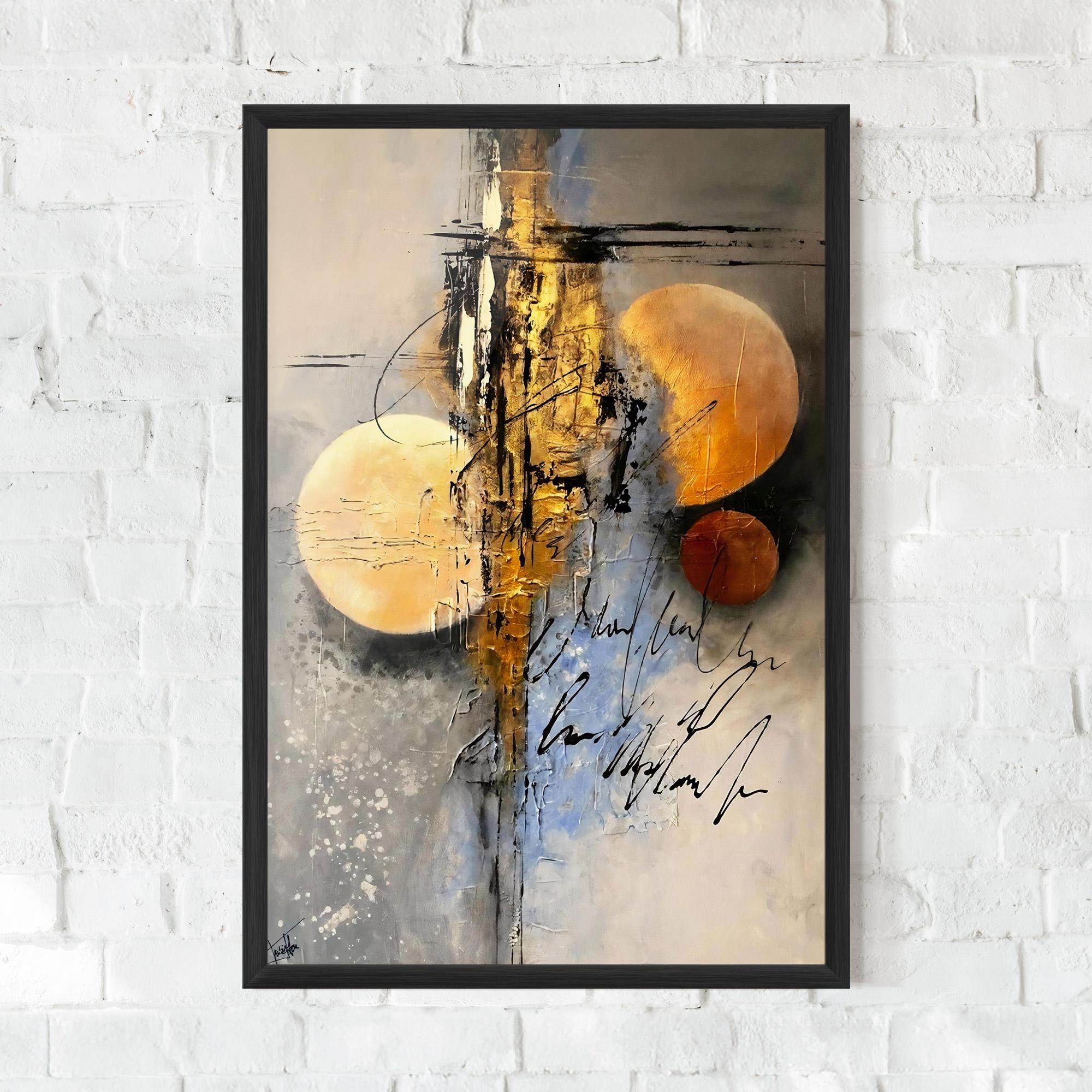 Keretezett Poszter Abstract Moons mockup 0