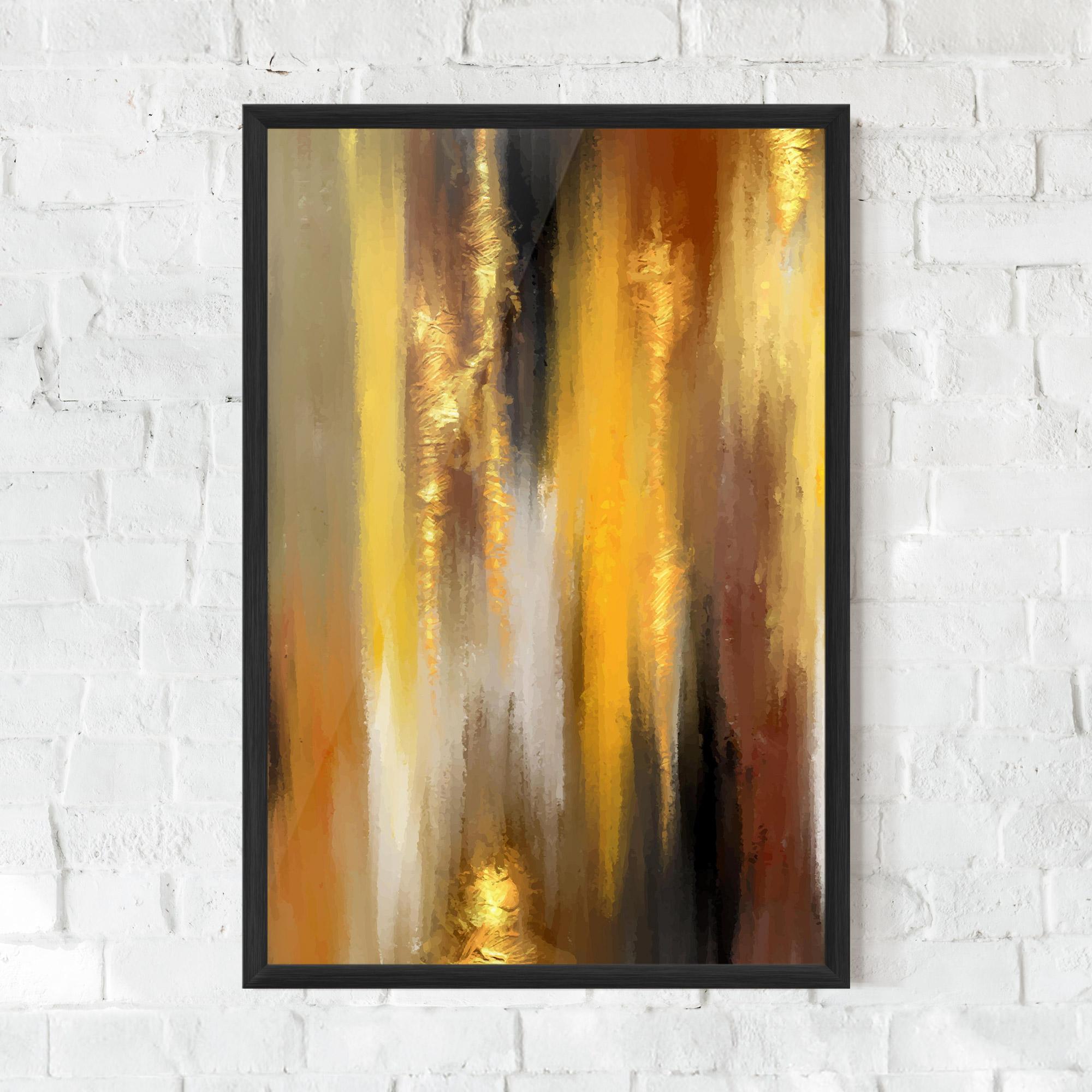 Keretezett Poszter Golden Brown Art mockup 0