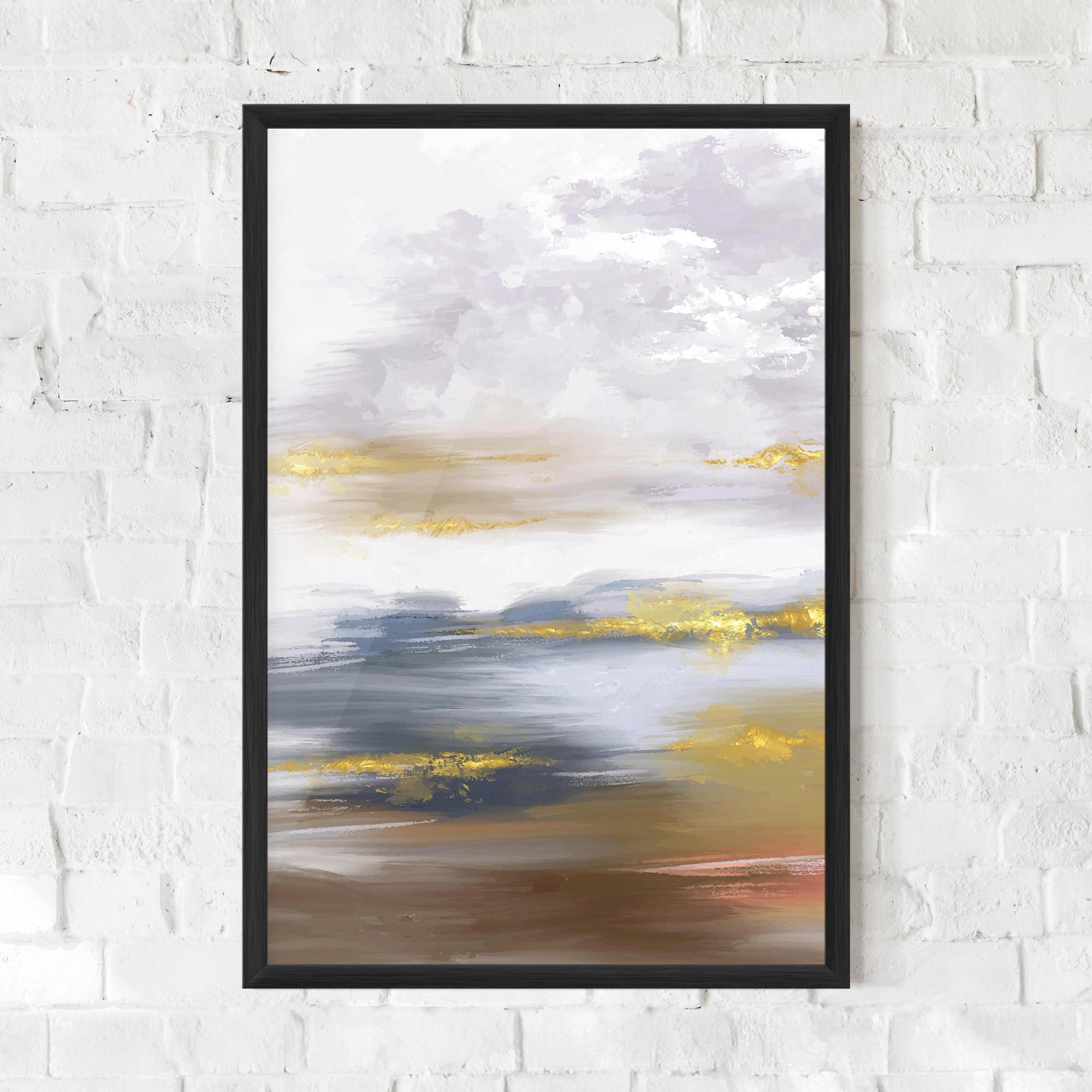 Keretezett Poszter Messy Gold Art mockup 0