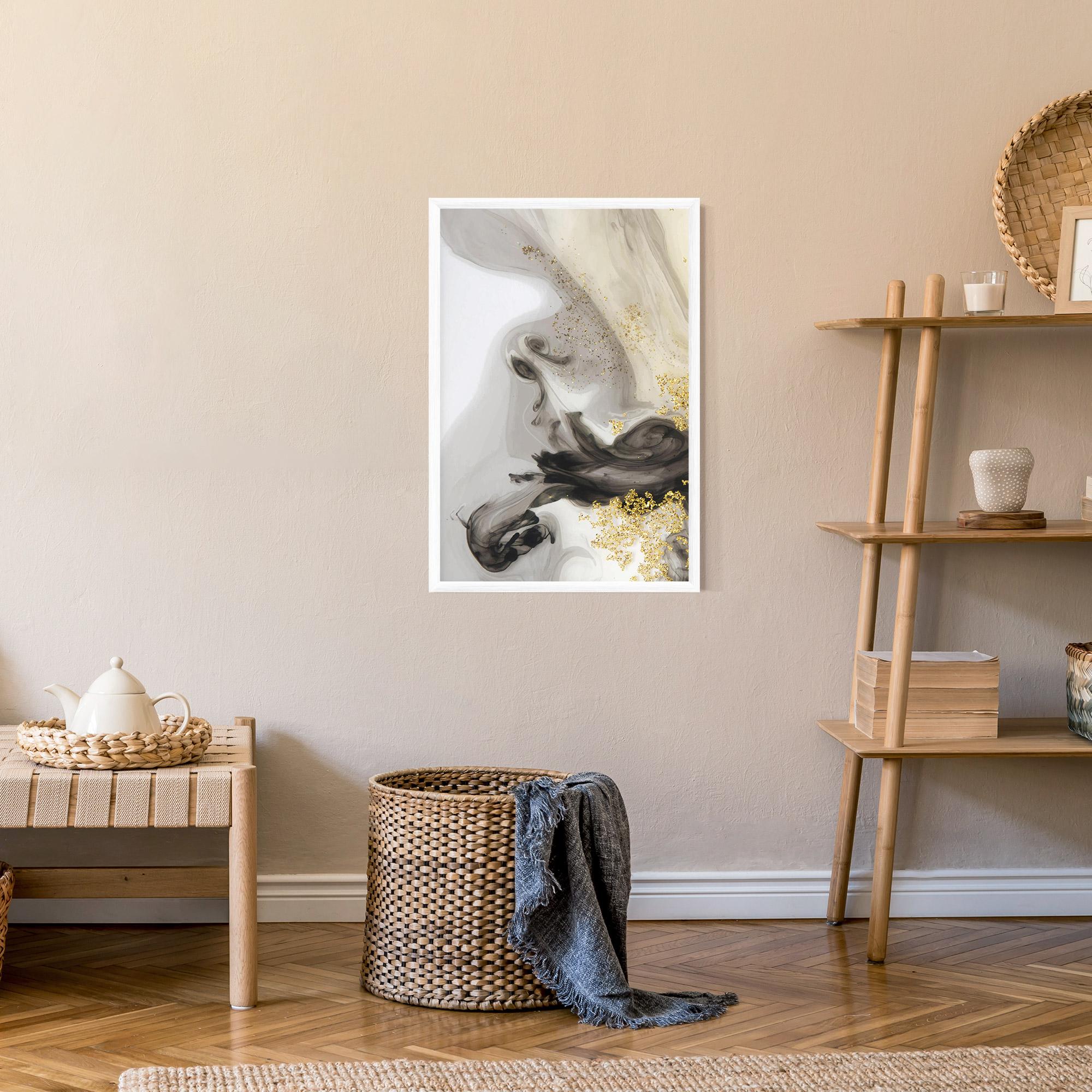 Keretezett Poszter Gold Glitter Watercolor mockup 9