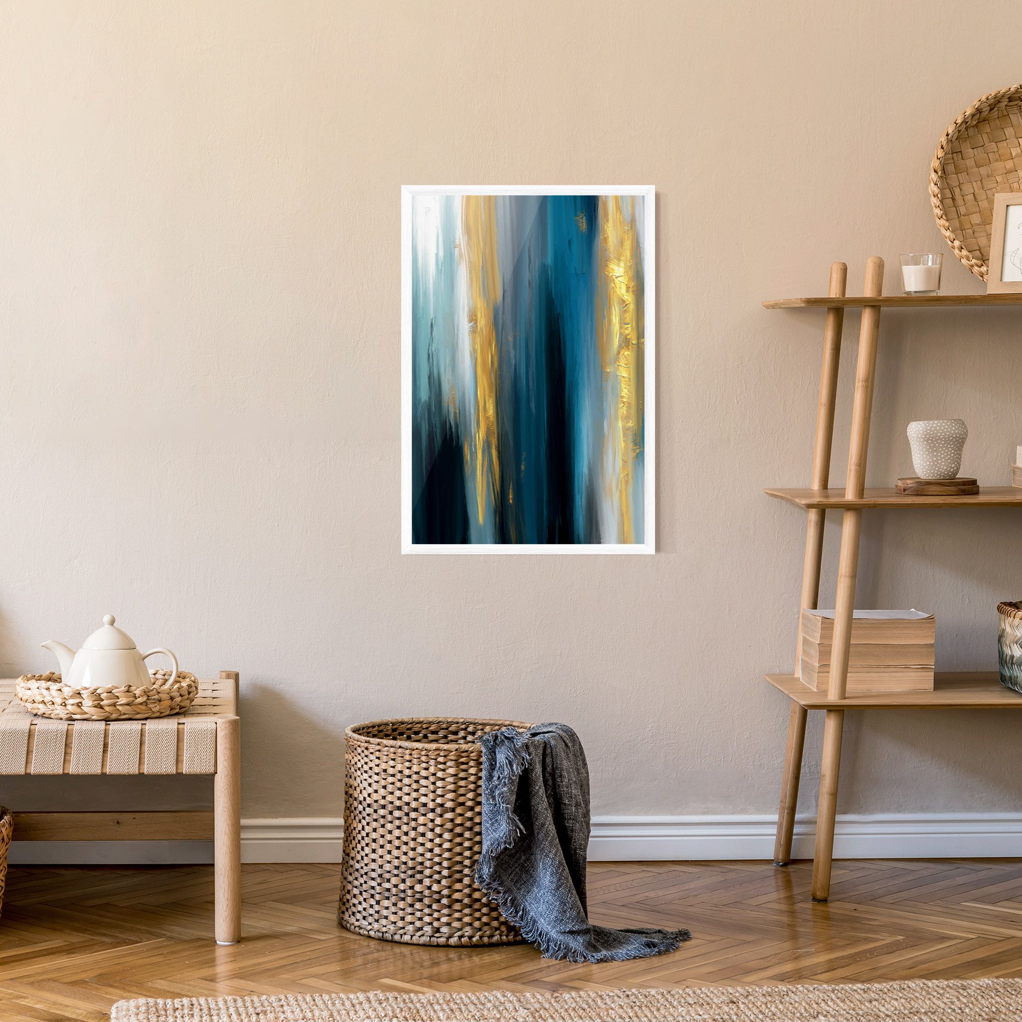 Golden Black Blue Art mockup 9