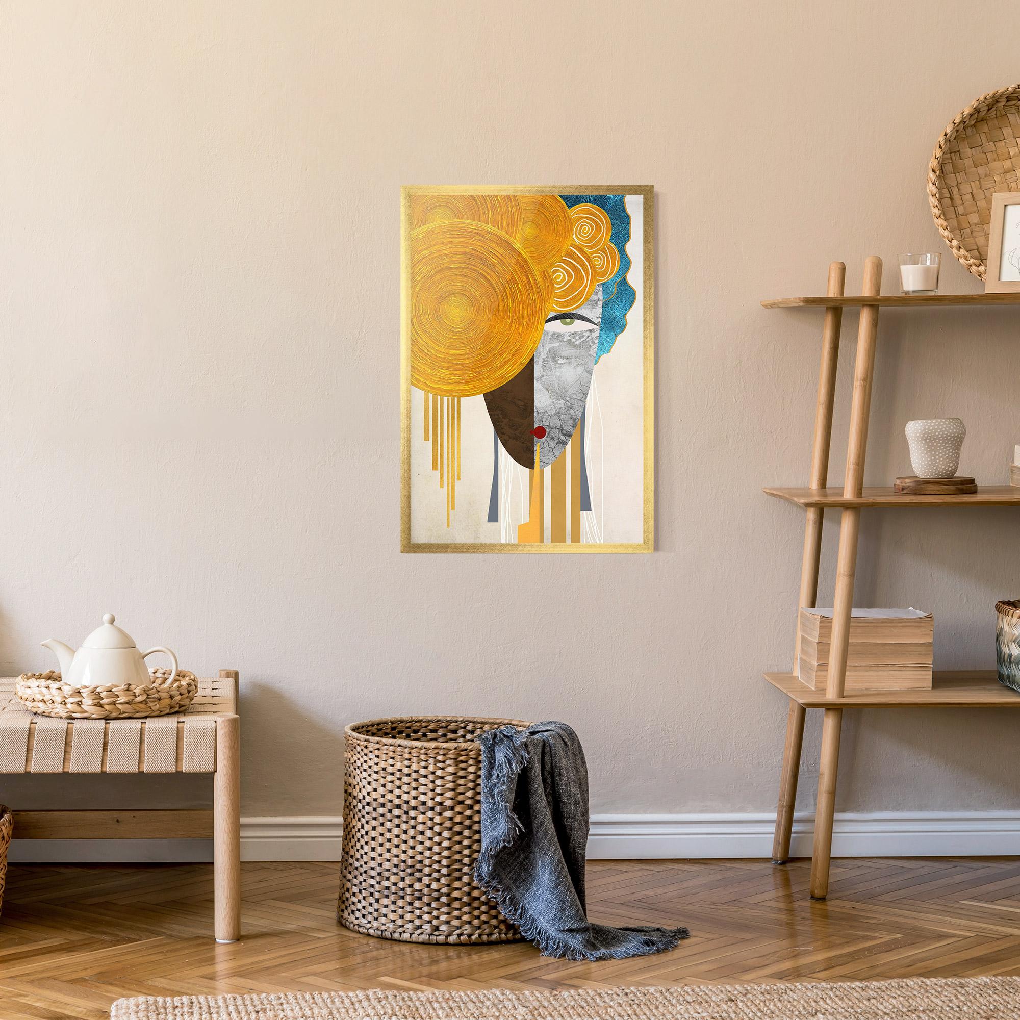 Keretezett Poszter Abstract Grey Face 1 mockup 9