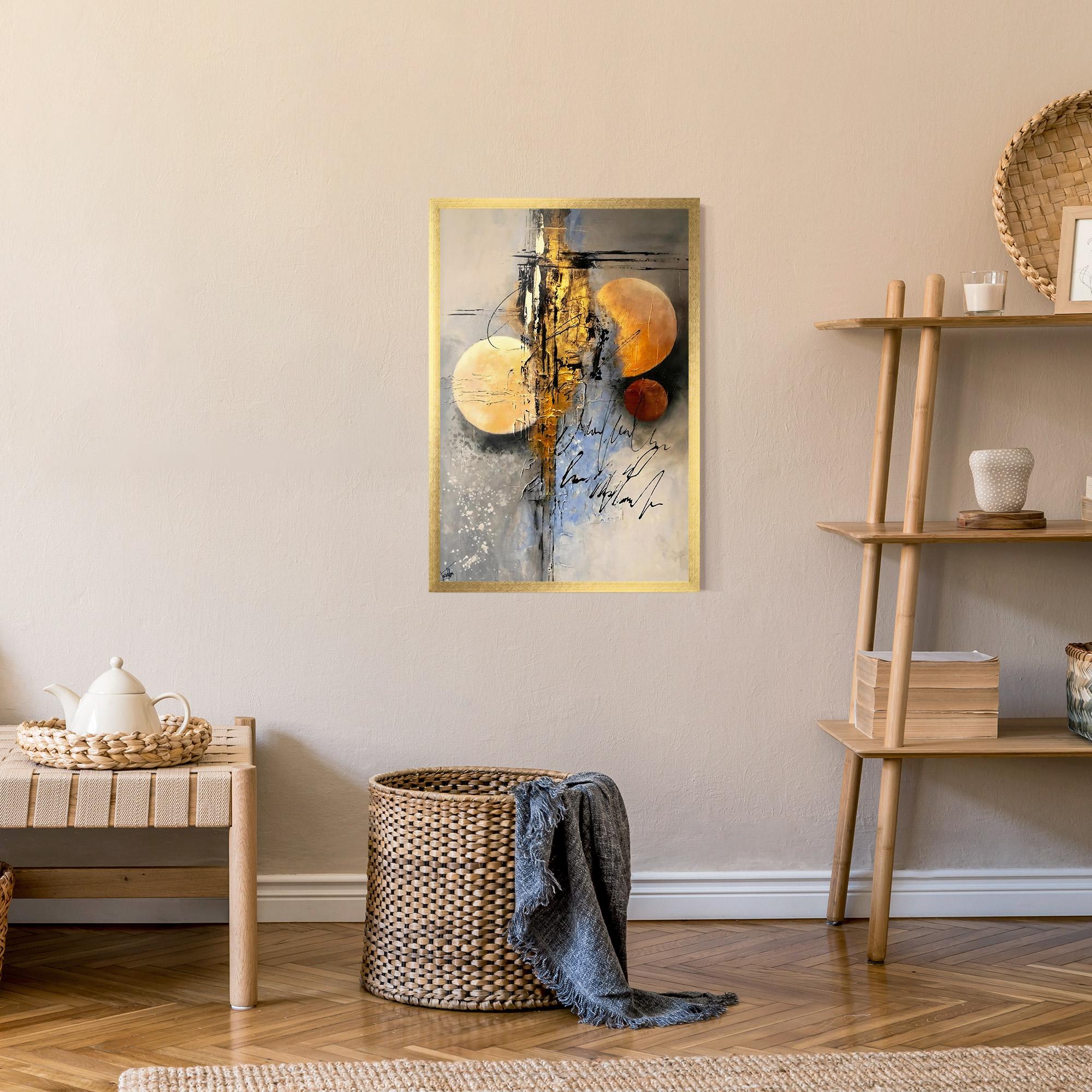 Keretezett Poszter Abstract Moons mockup 9