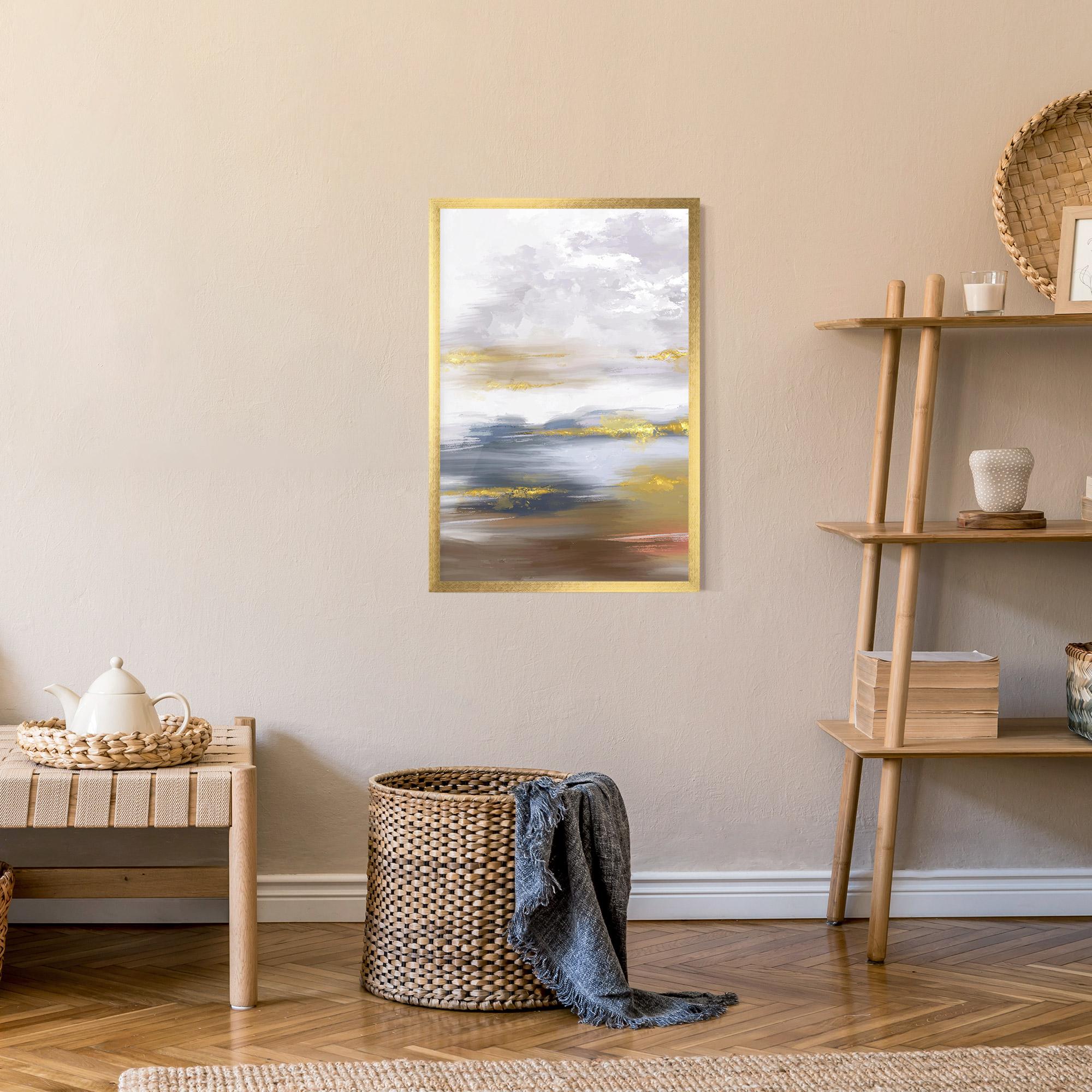 Keretezett Poszter Messy Gold Art mockup 9