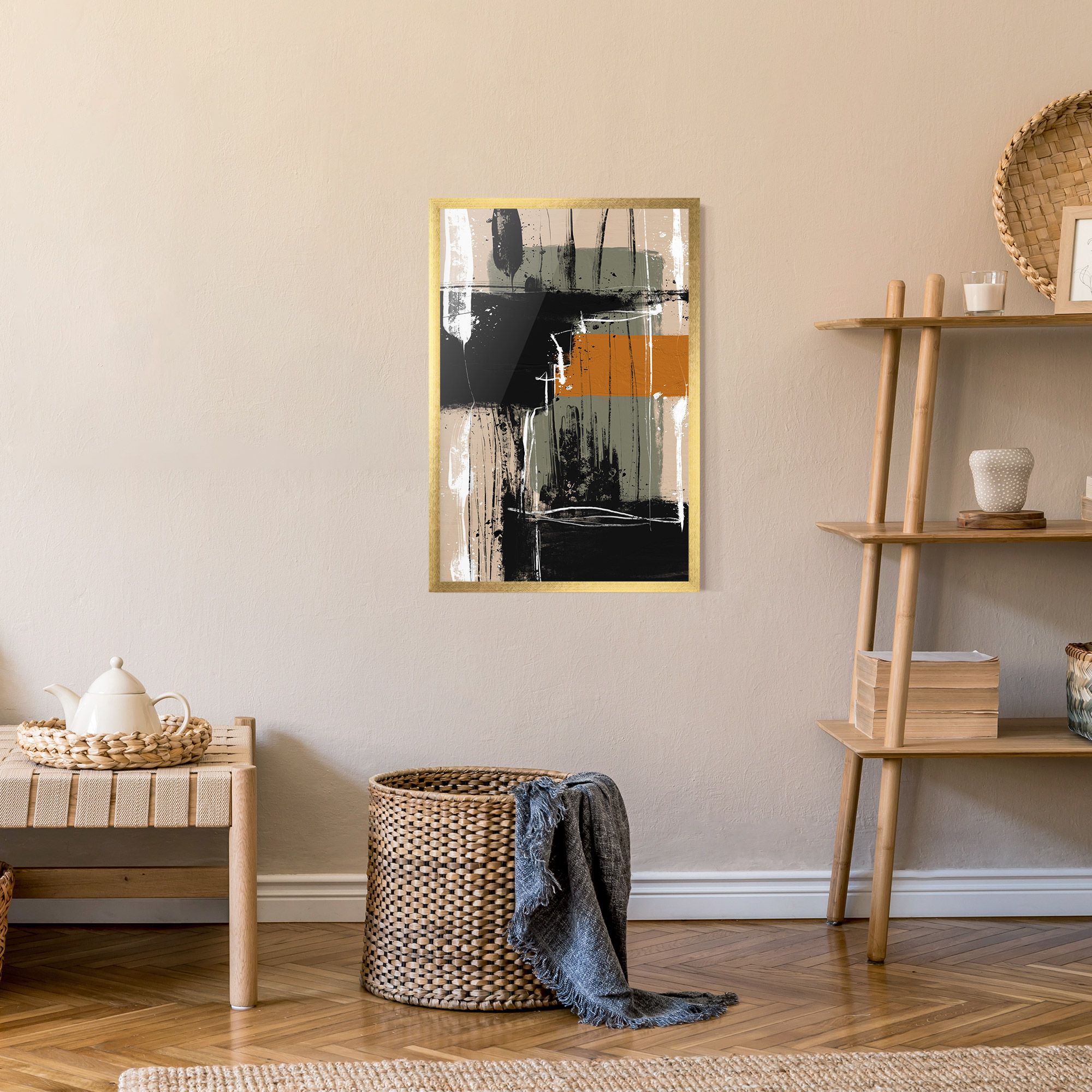 Modern Oil Painting With White mockup 9