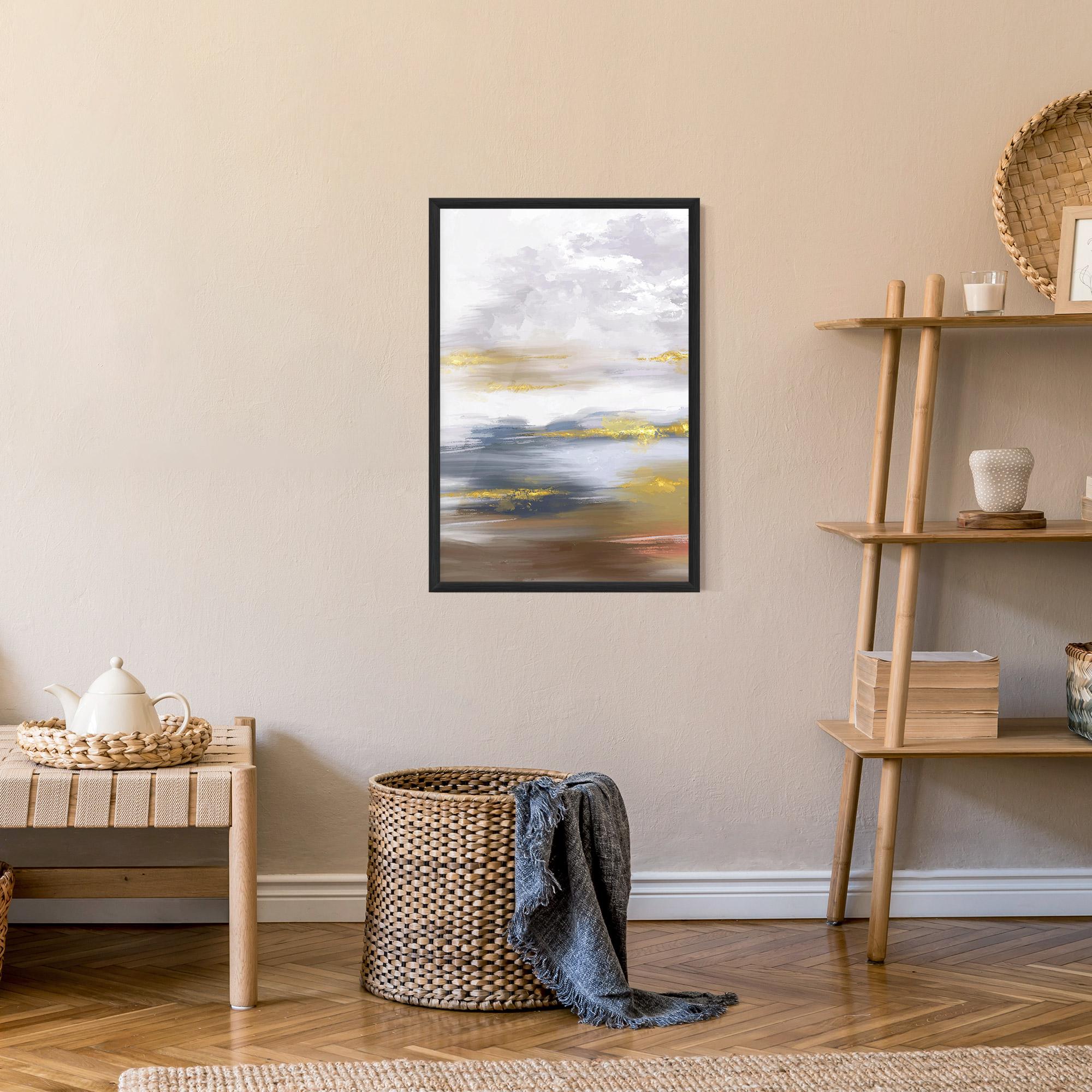 Keretezett Poszter Messy Gold Art mockup 9