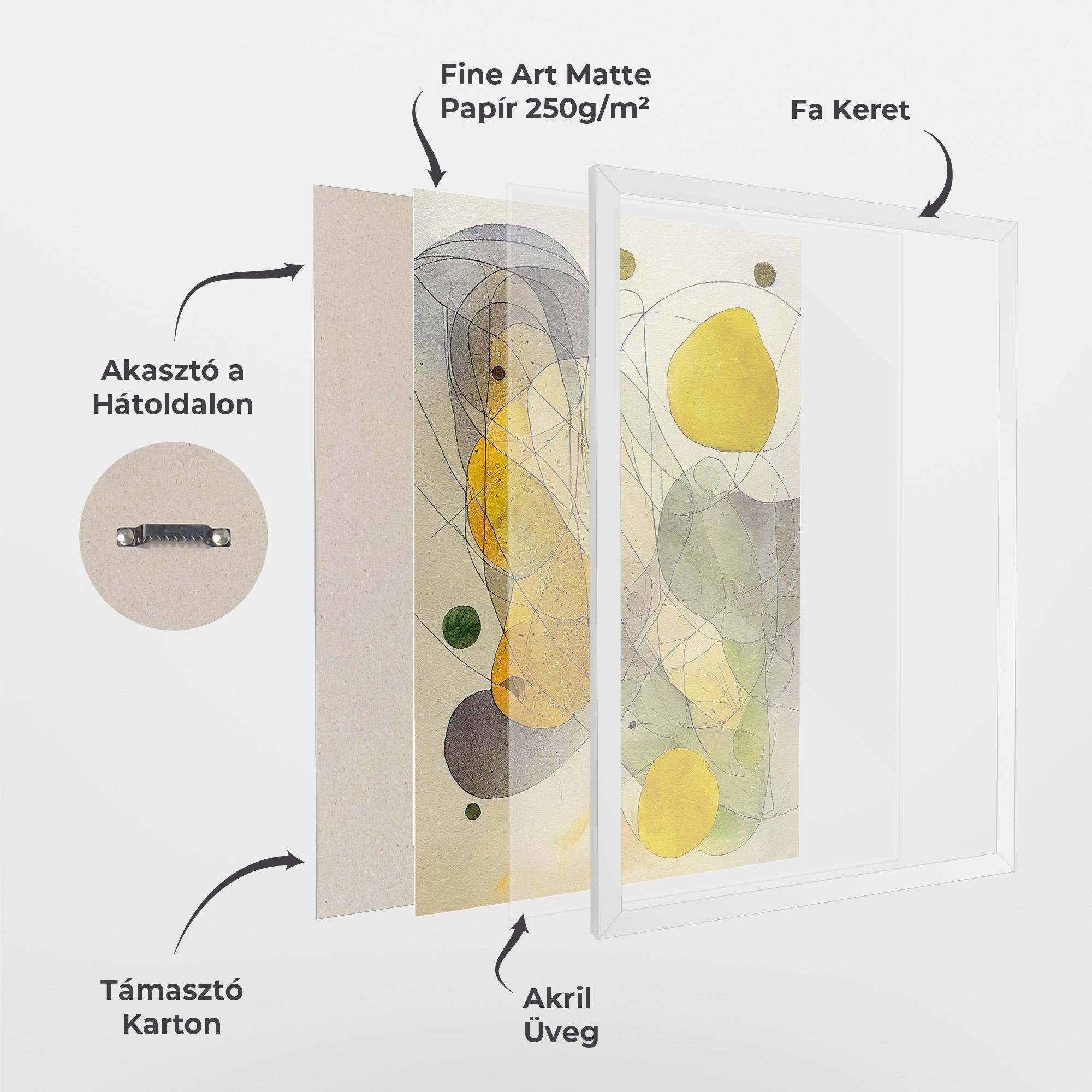 Keretezett Poszter Abstract Lemons mockup 1