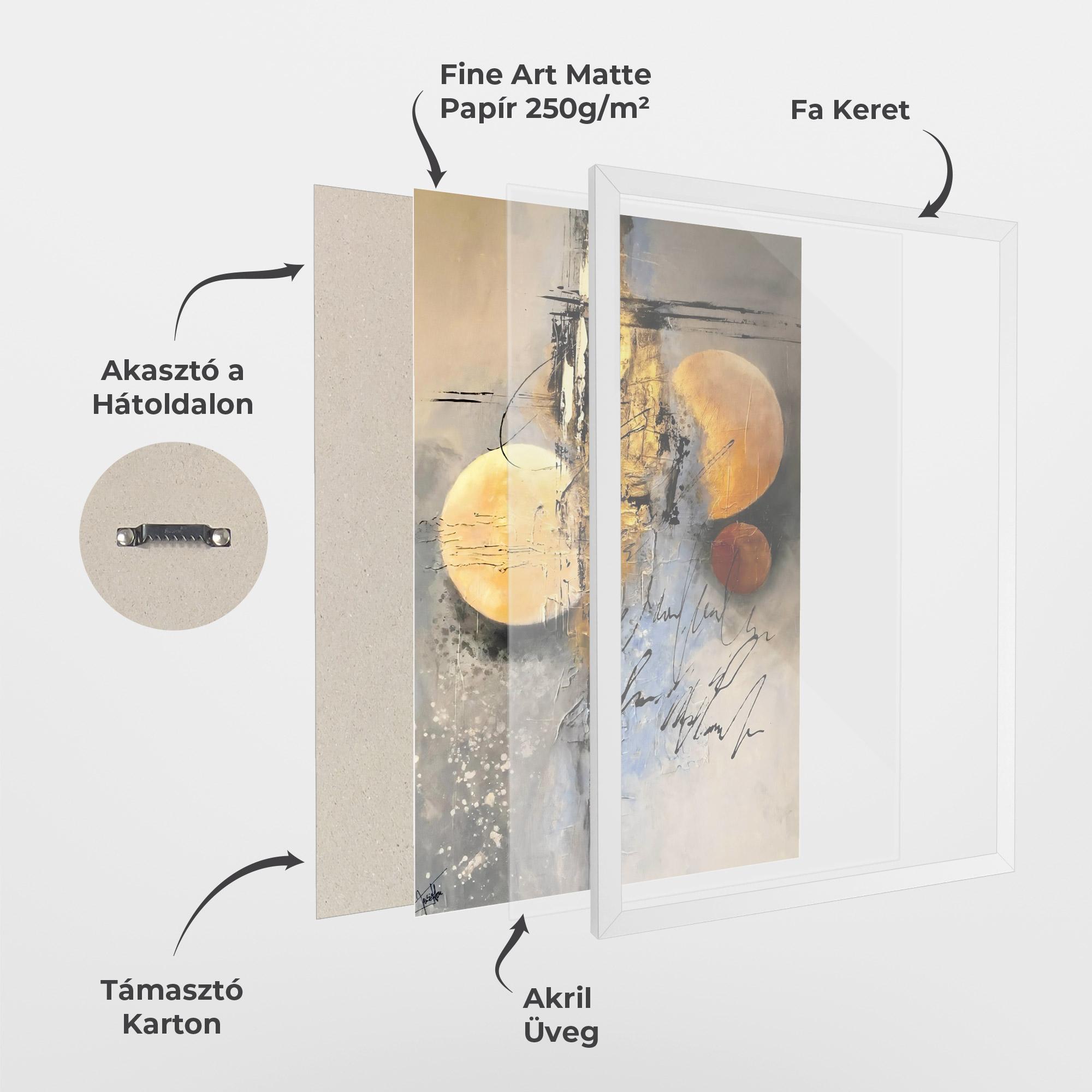 Keretezett Poszter Abstract Moons mockup 1