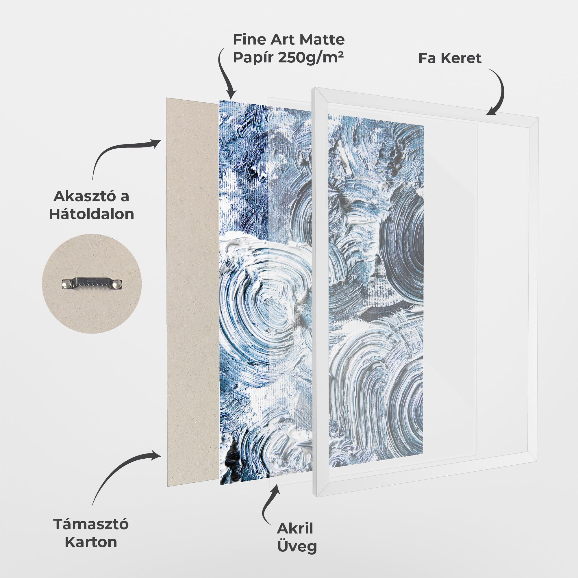 Keretezett Poszter Cream Textured Painting mockup 1