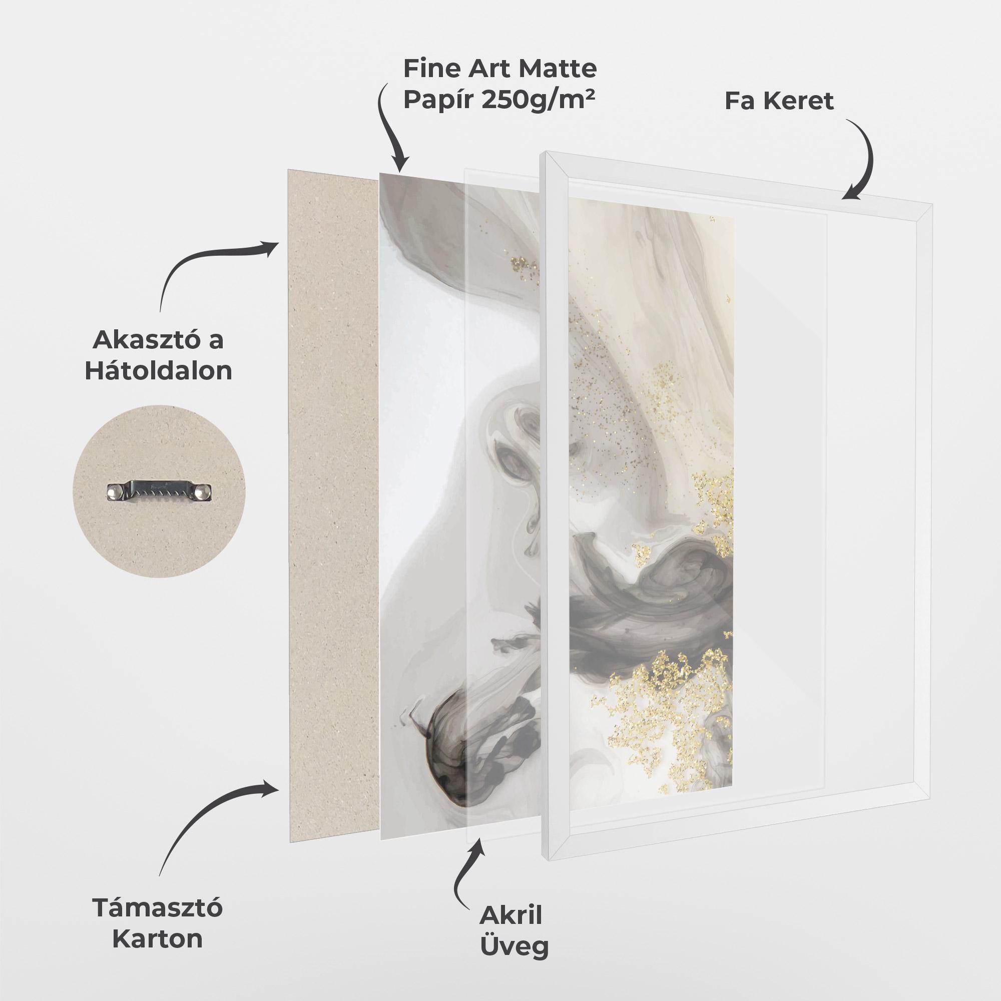 Keretezett Poszter Gold Glitter Watercolor mockup 1