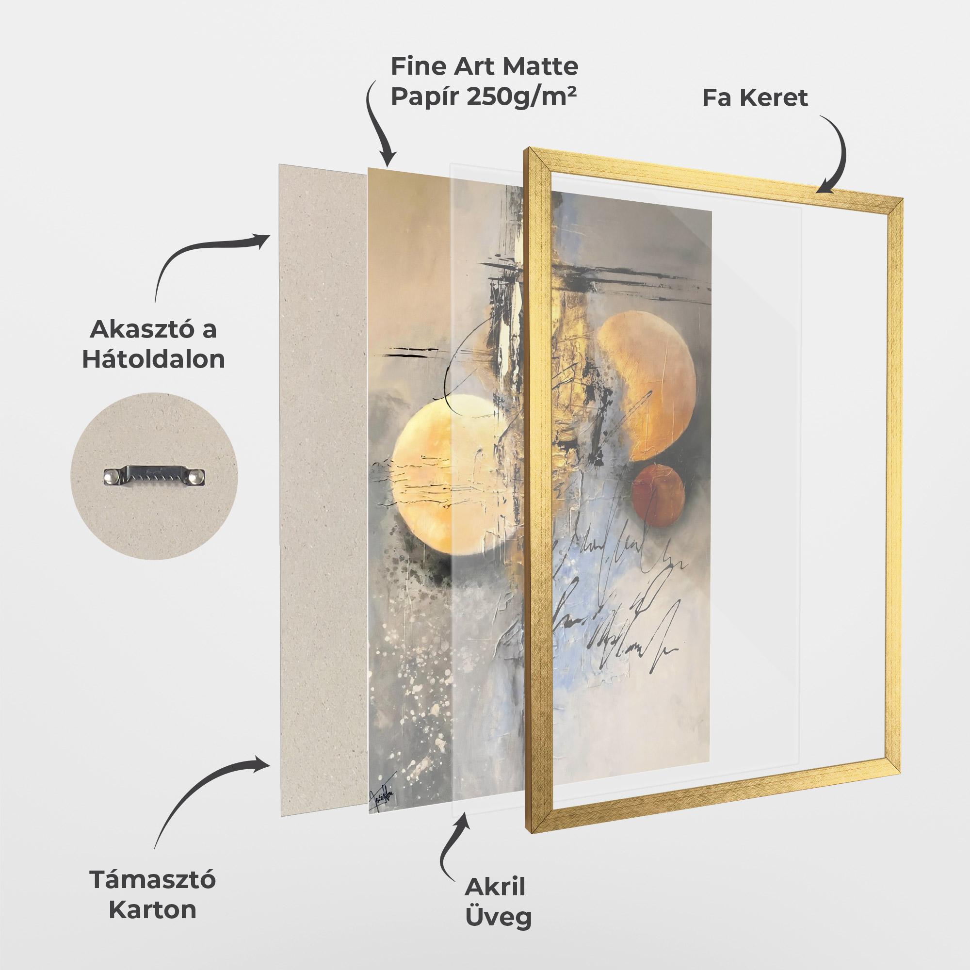 Keretezett Poszter Abstract Moons mockup 1