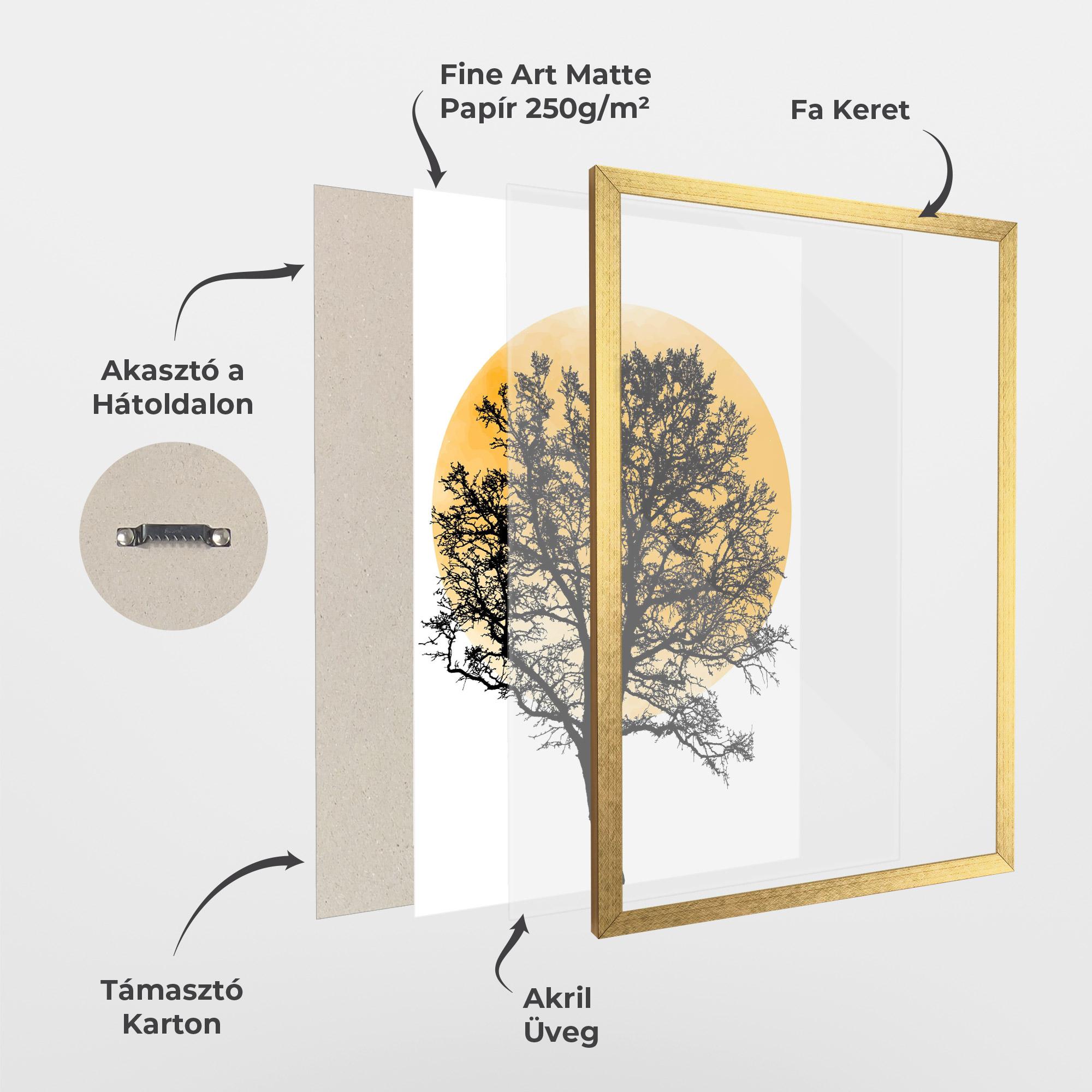 Keretezett Poszter Orange Sun 01 mockup 1