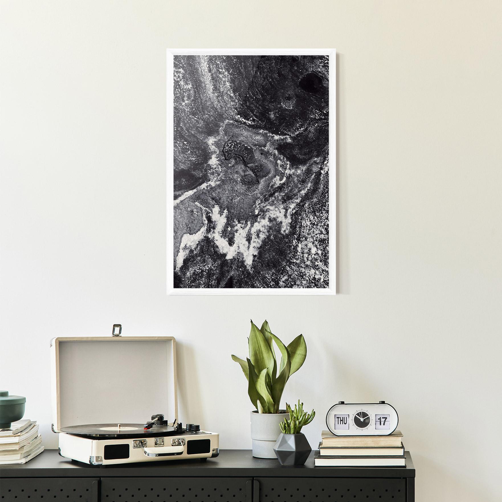 Keretezett Poszter Black And White Abstract mockup 2