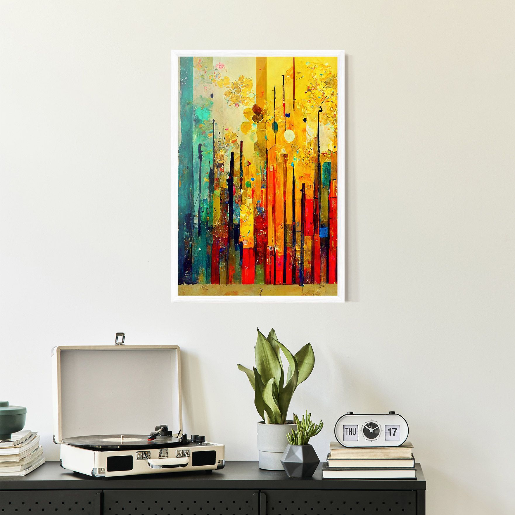 Black Lines On Yellow Light mockup 2